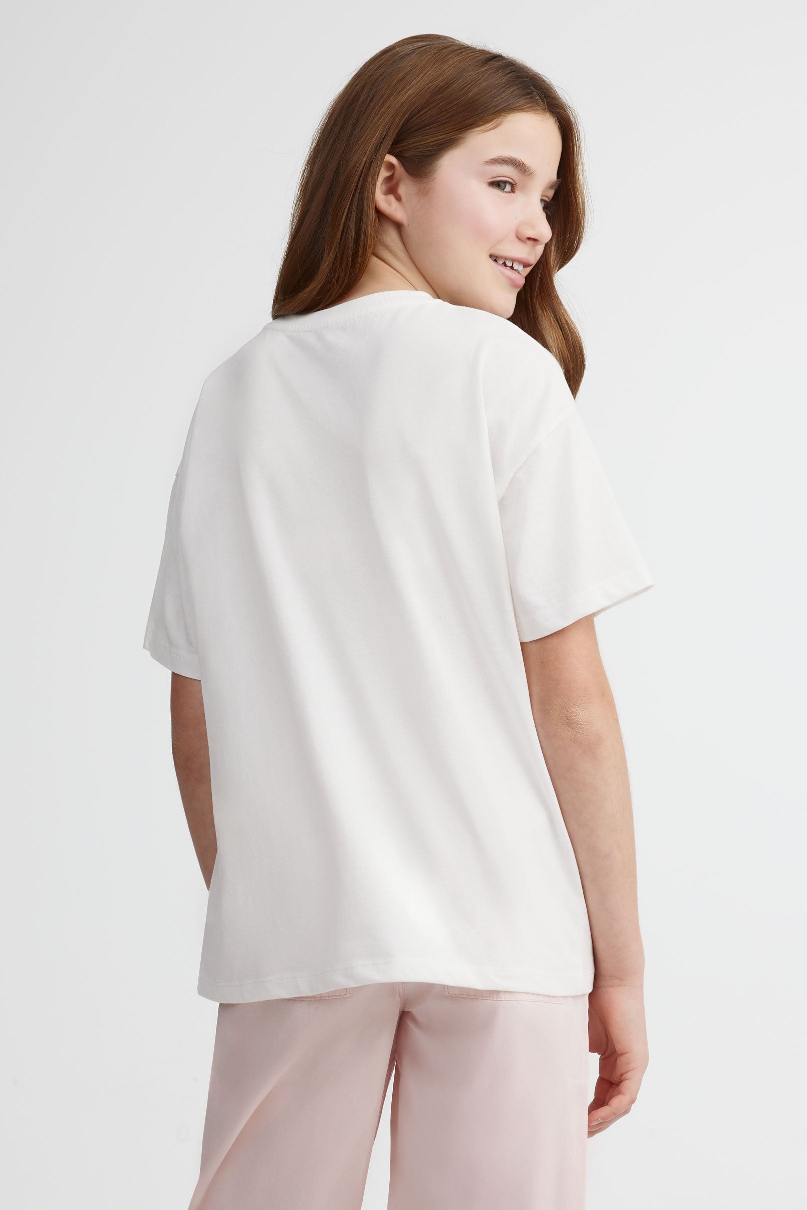 T-shirt surdimensionné en coton, 2/25$ - Ado fille && BLANC