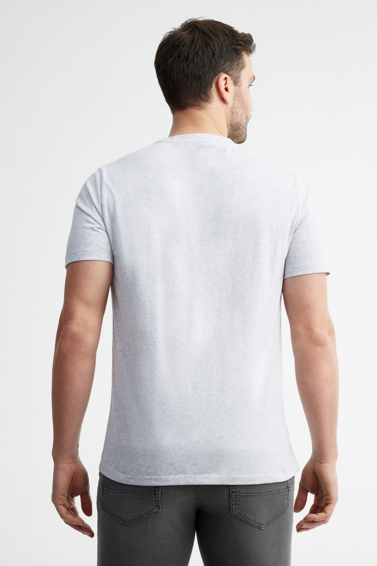 T-shirt à poche en coton, 2/30$ - Homme && GRIS MIXTE