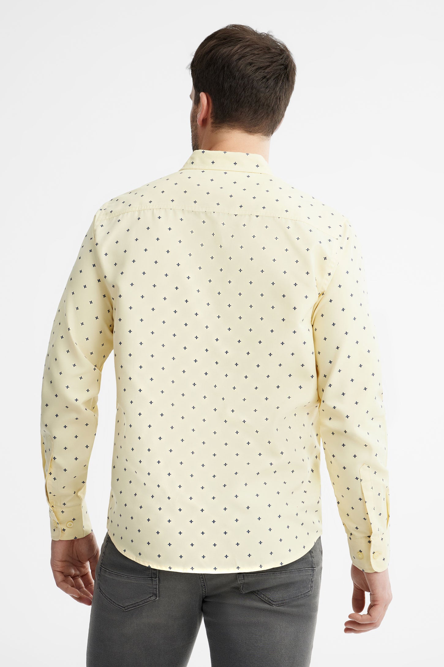 Chemise coupe régulière imprimée - Homme && JAUNE/MULTI