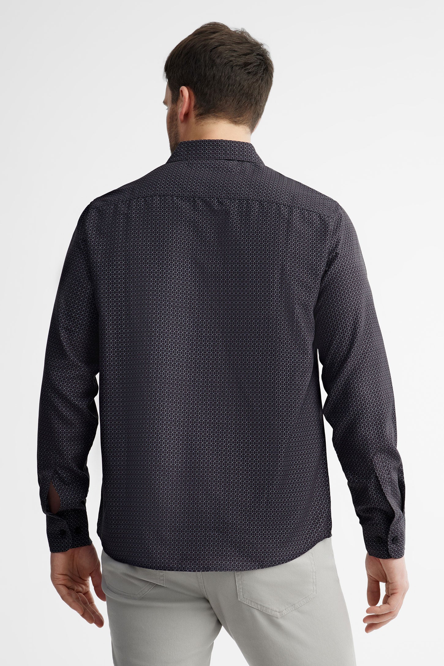 Chemise coupe régulière imprimée - Homme && NOIR/MULTI