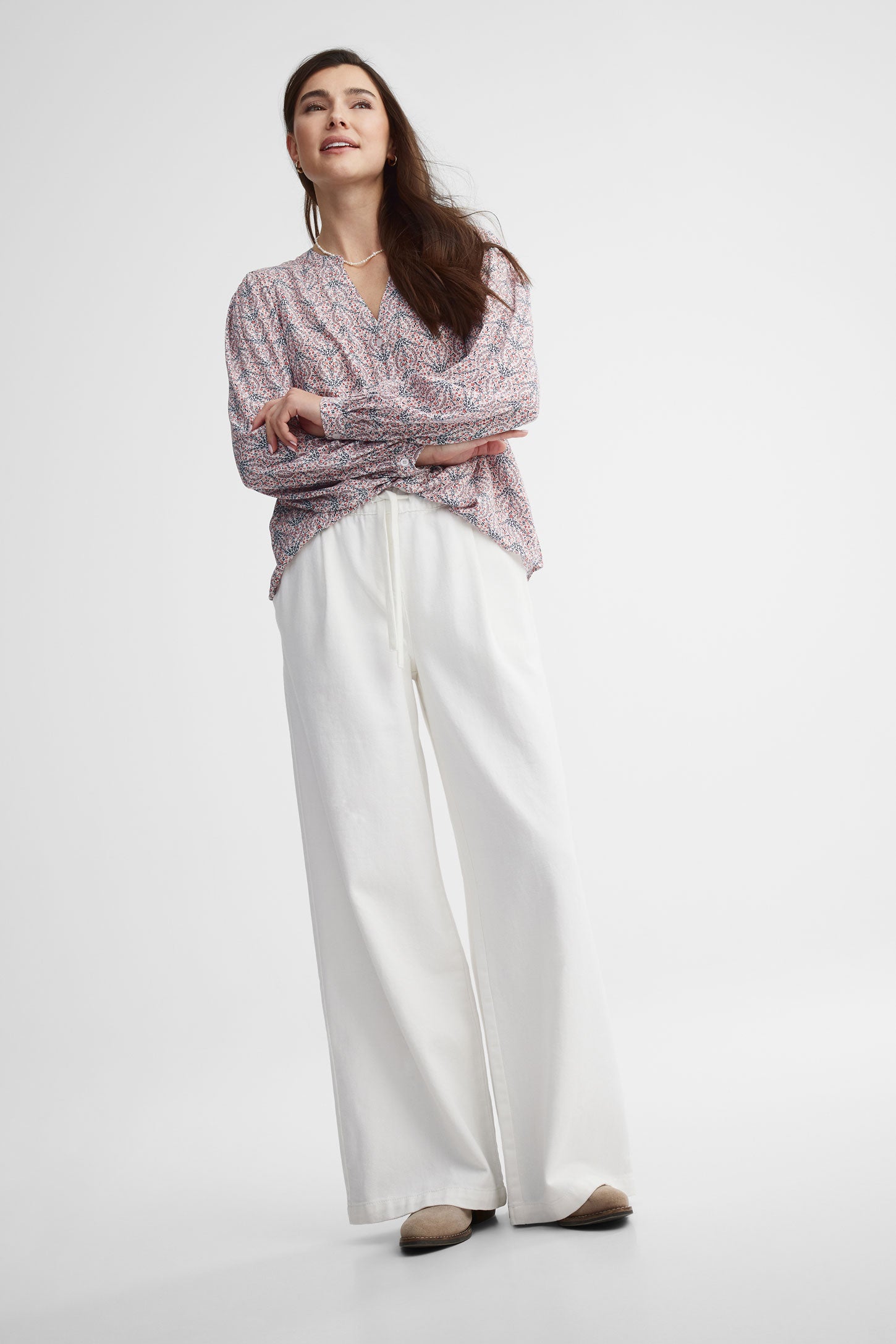 Chemisier crêpe imprimé paisley - Femme && ROUGE/MULTI