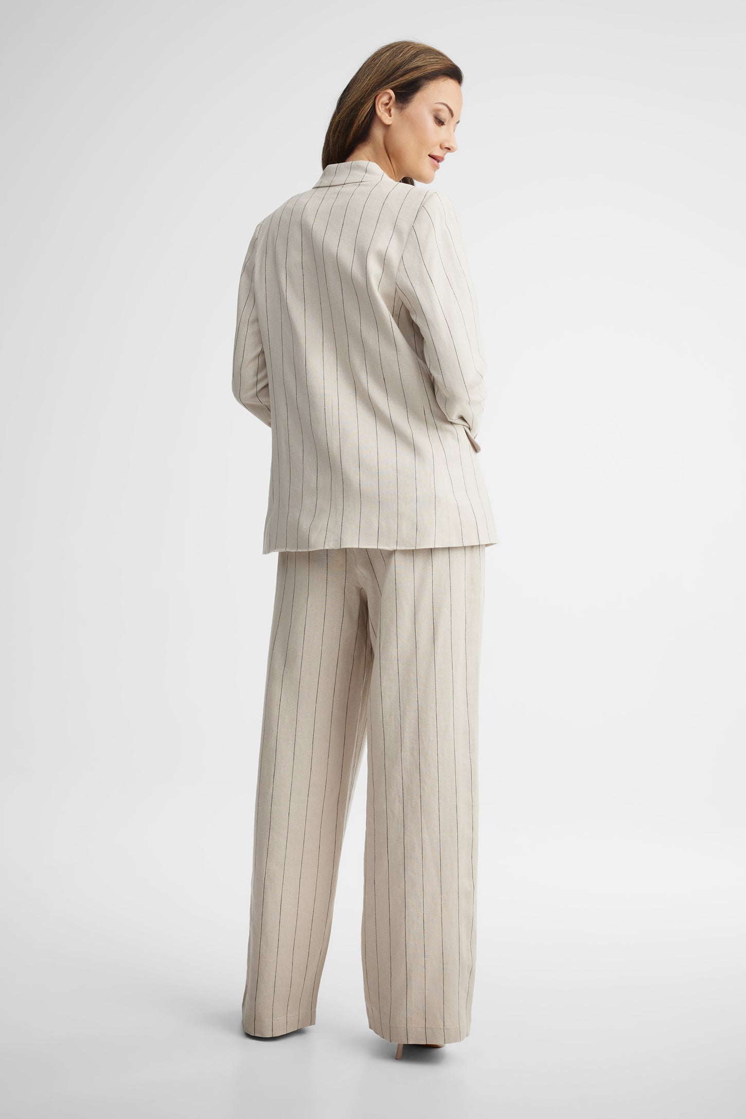 Veston doublé boutonnage croisé - Femme && BEIGE/MULTI