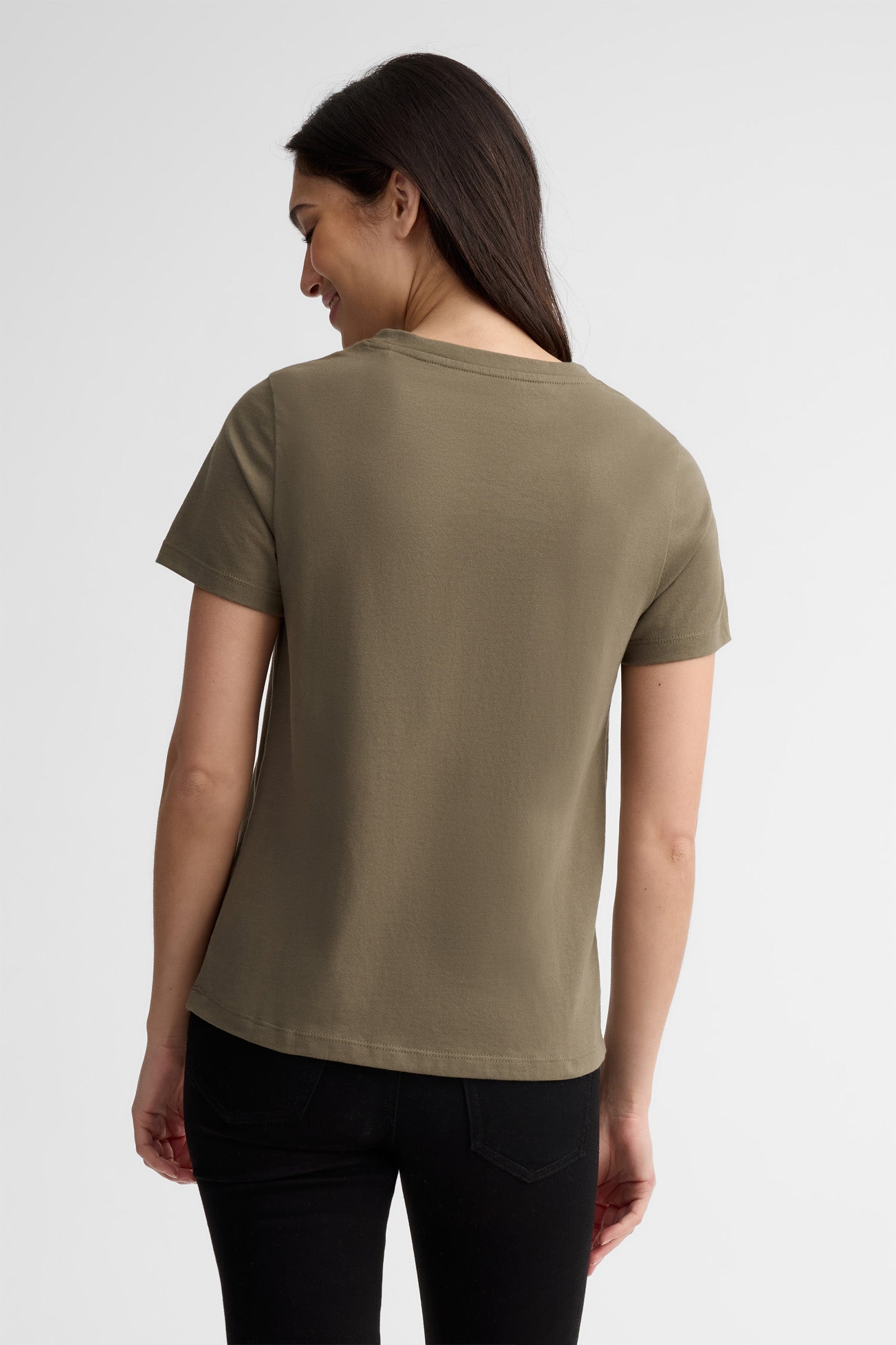 T-shirt à poche coton, 2/30$ - Femme && KAKI
