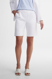 Bermuda taille élastique - Femme && BLANC