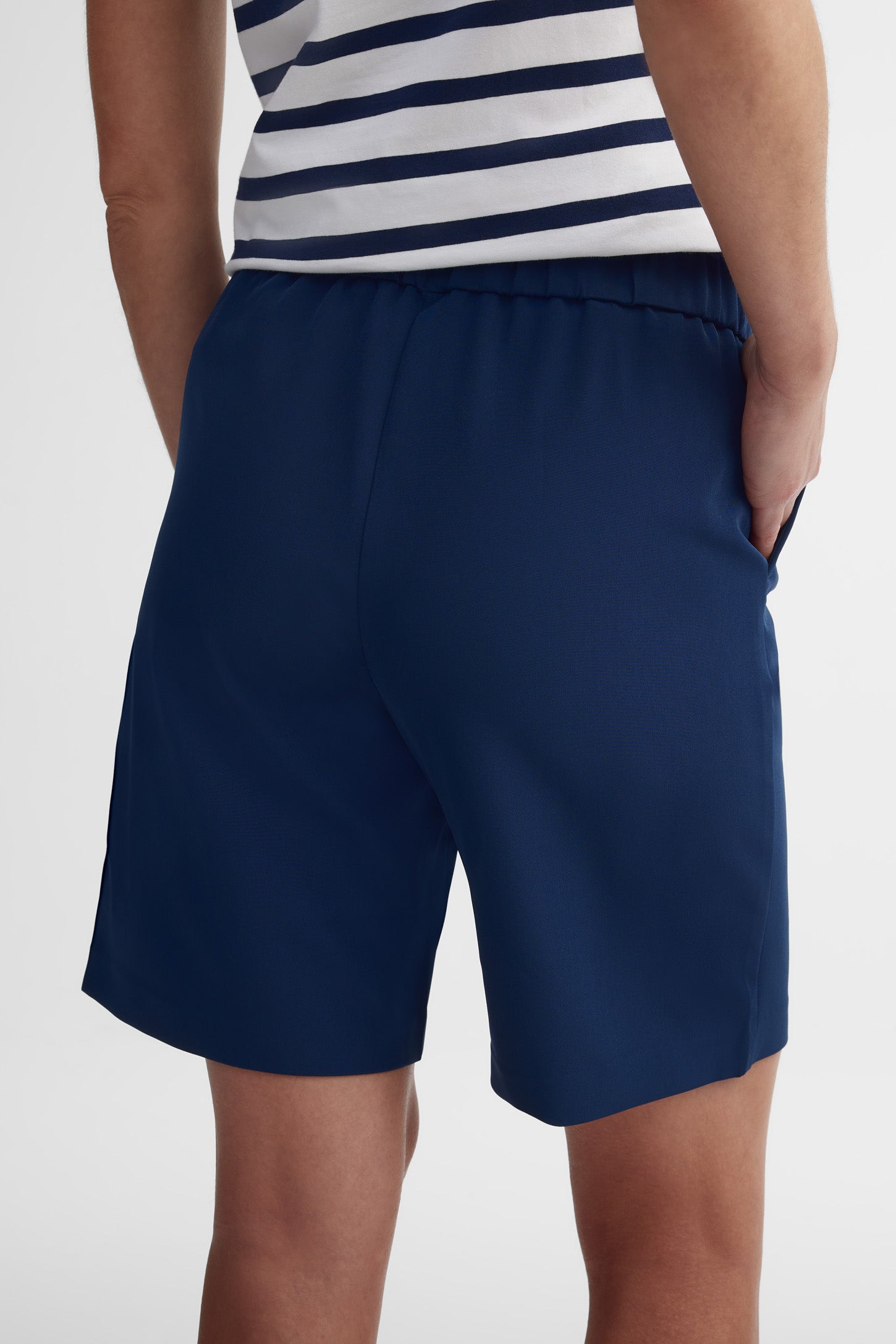 Bermuda taille élastique - Femme && MARIN