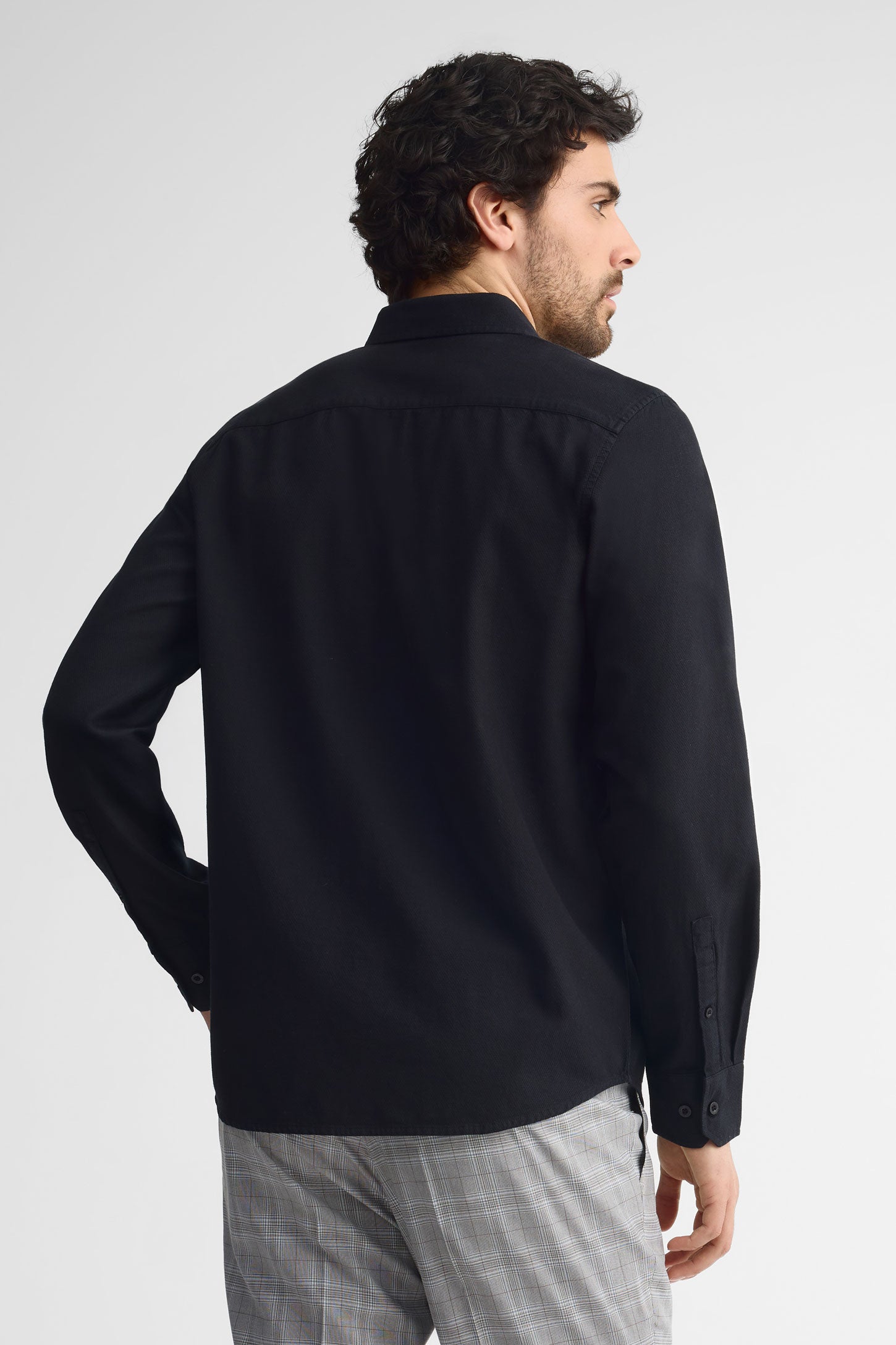 Chemise coupe régulière coton - Homme && NOIR