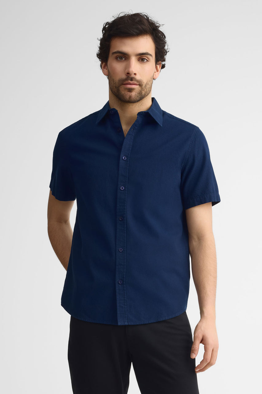 Chemise manches courtes coupe régulière coton Homme
