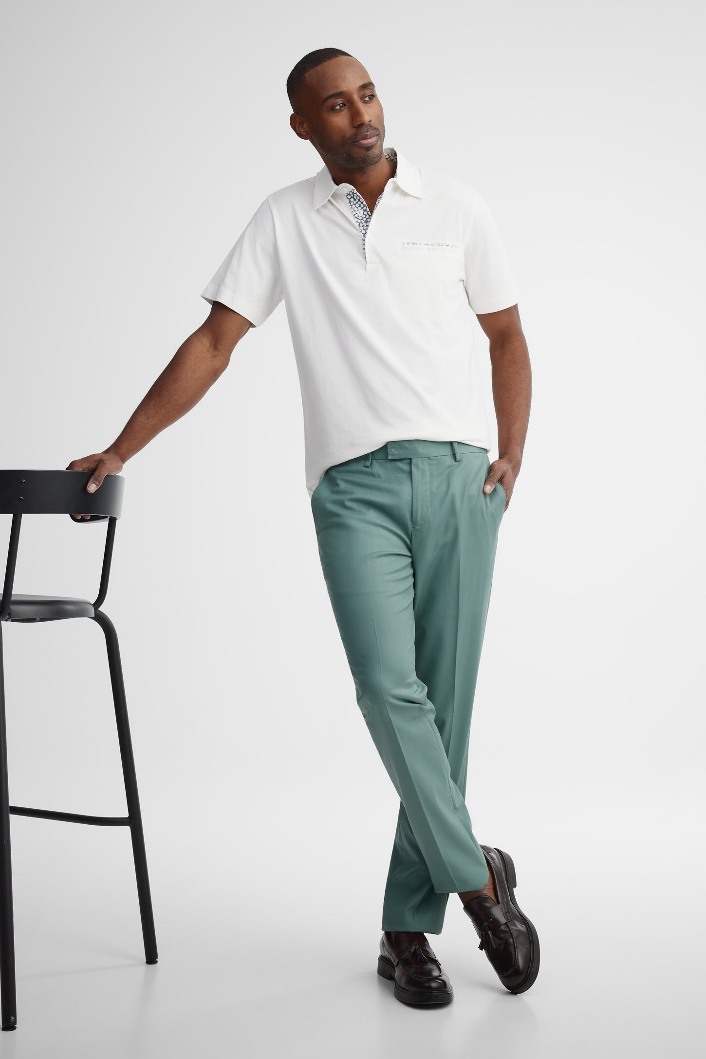 Polo manches courtes semi-ajusté - Homme && BLANC MULTI