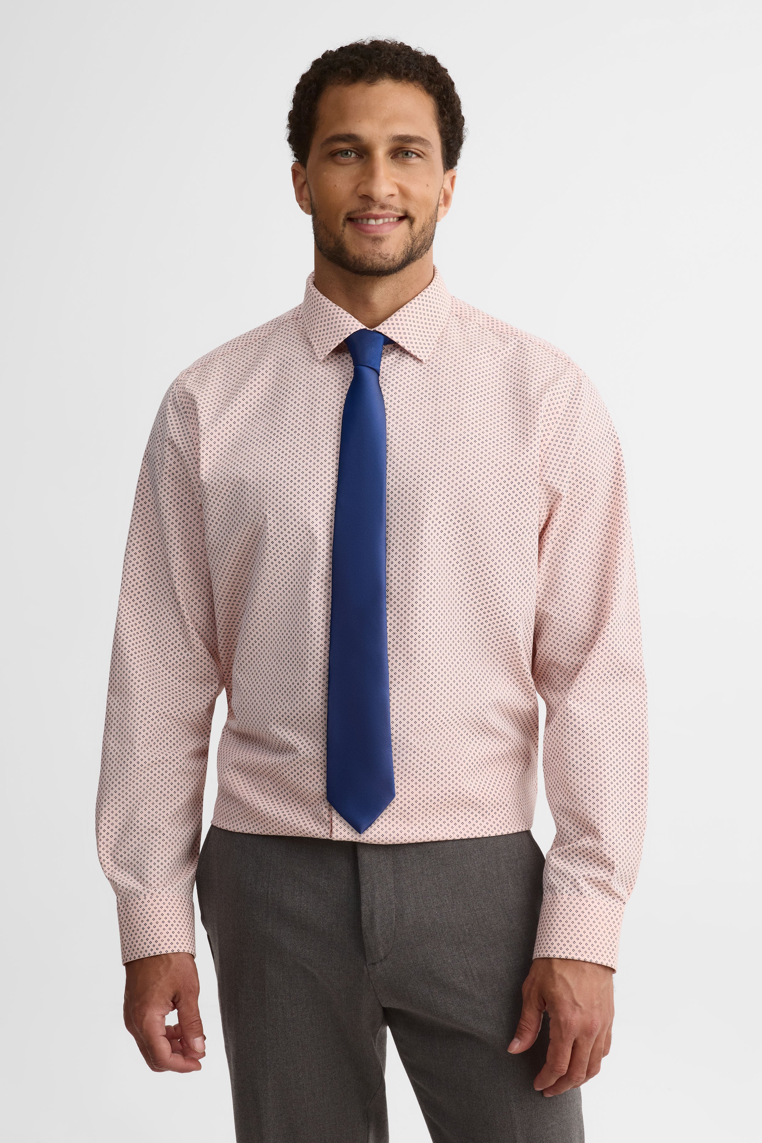 Chemise coupe régulière et cravate - Homme && ROSE