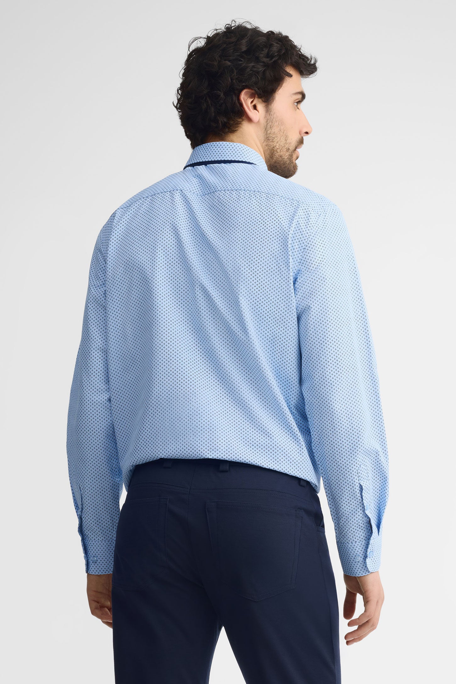 Chemise coupe régulière et cravate - Homme && BLEU