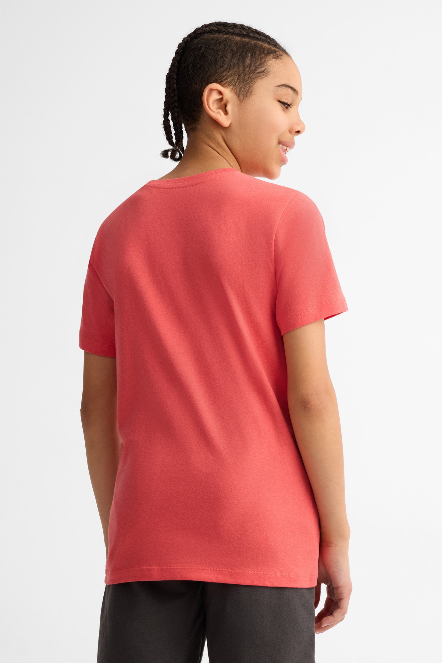 T-shirts col rond coton, 2/25$ - Ado garçon && ROUGE