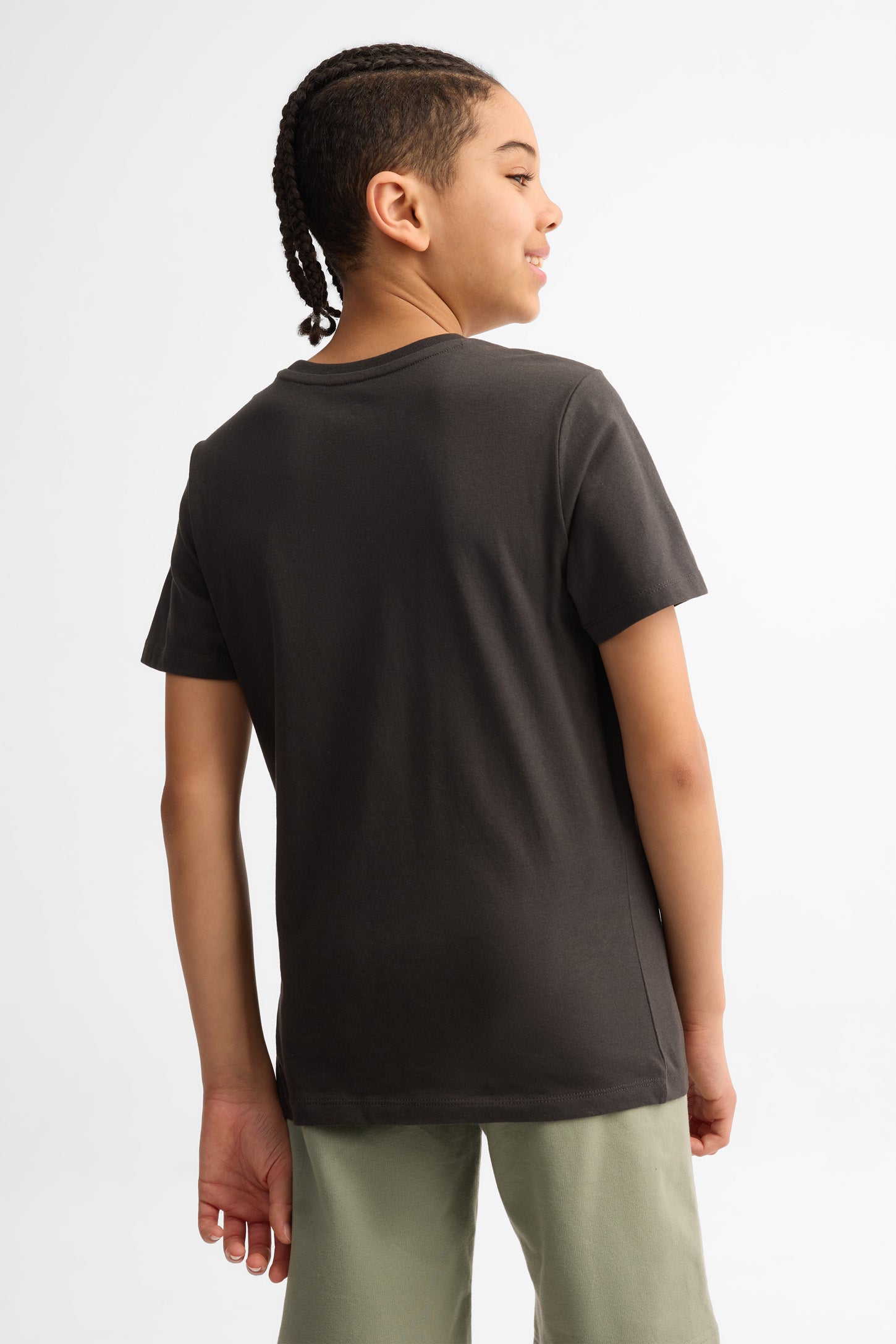 Lot de 2 t-shirts col rond coton - Ado garçon && CHARBON