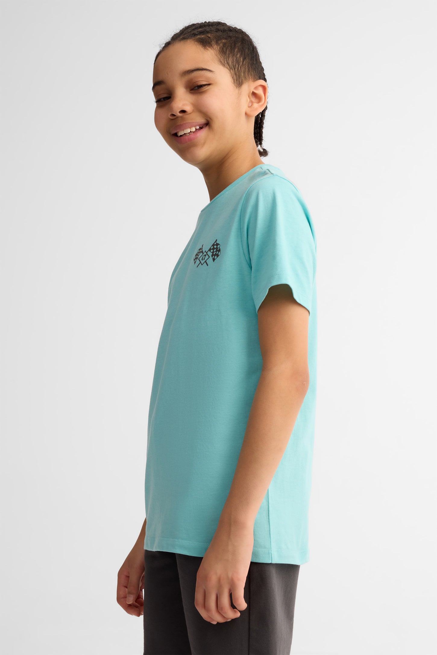Lot de 2 t-shirts col rond coton - Ado garçon && BLEU