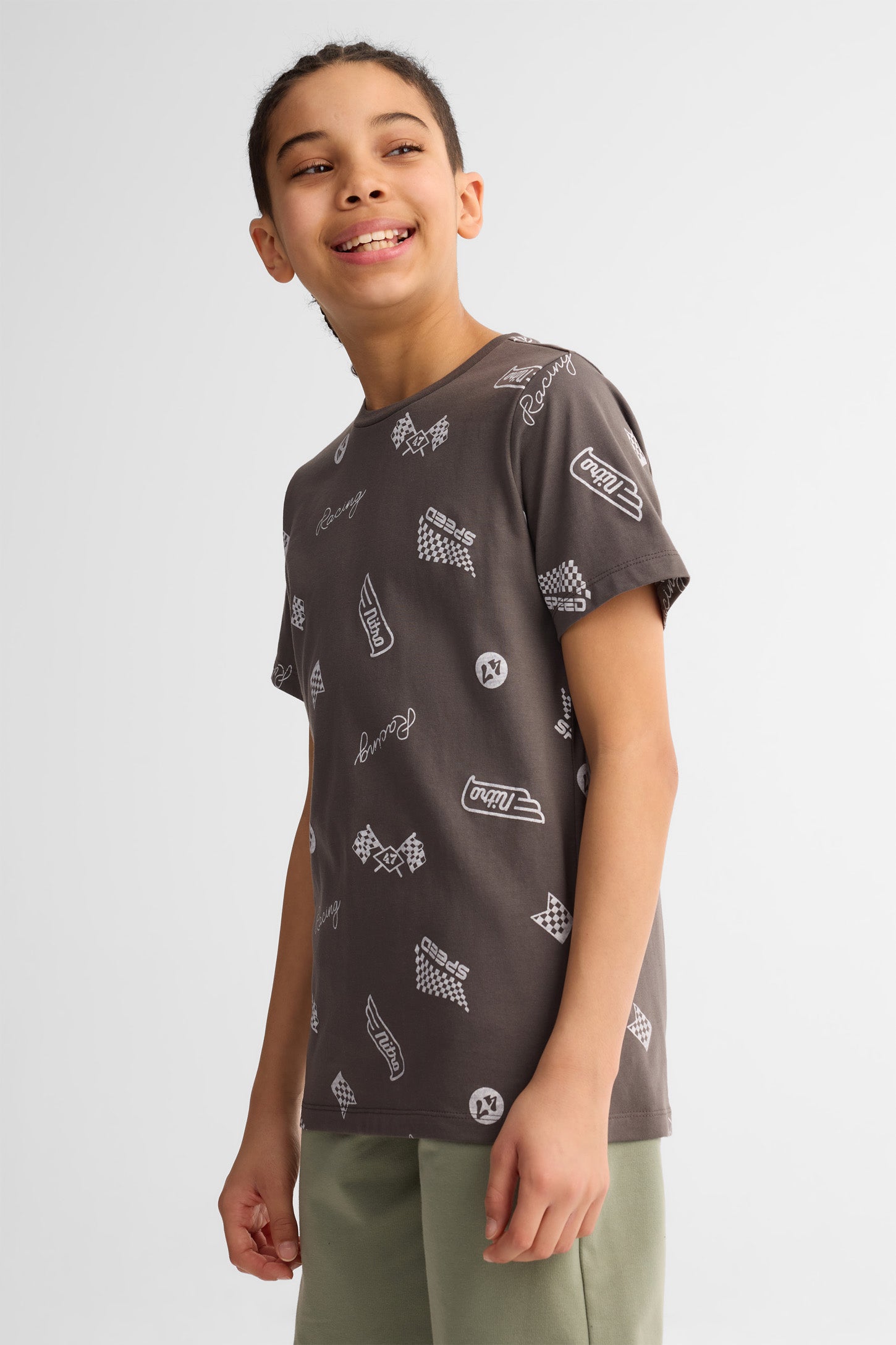 Lot de 2 t-shirts col rond coton - Ado garçon && BLEU