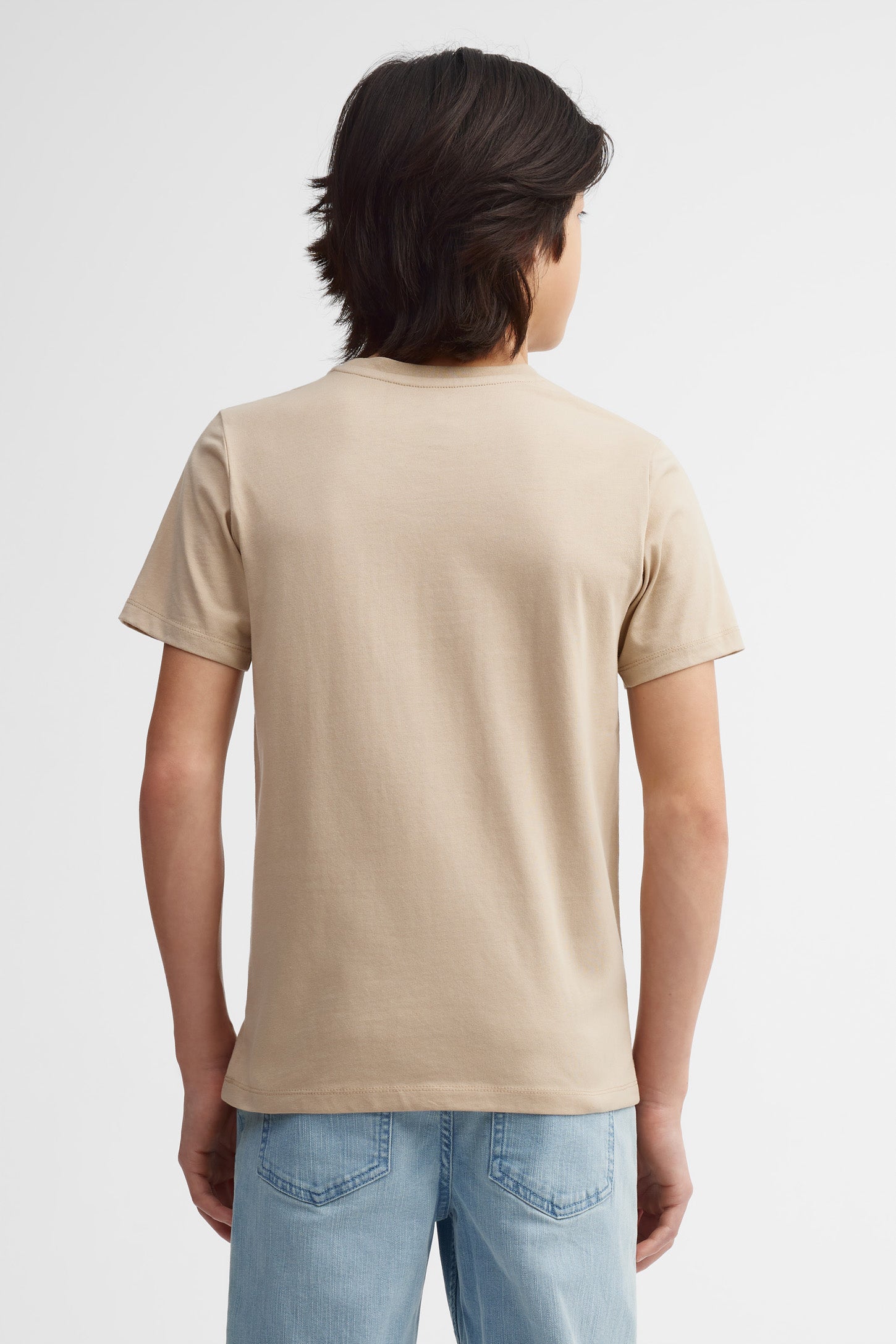 Lot de 2 t-shirts col rond coton - Ado garçon && TAUPE