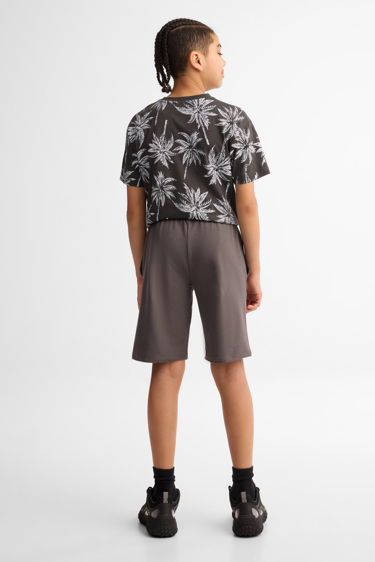 Lot de 2 shorts coton ouaté - Ado garçon && CHARBON