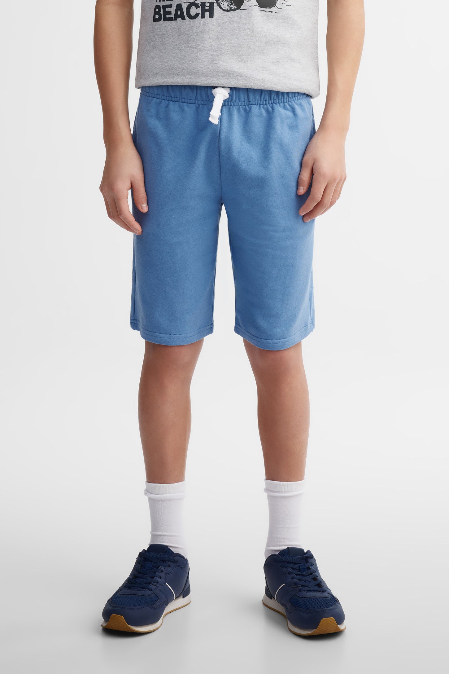 Lot de 2 shorts coton ouaté - Ado garçon && GRIS MIXTE