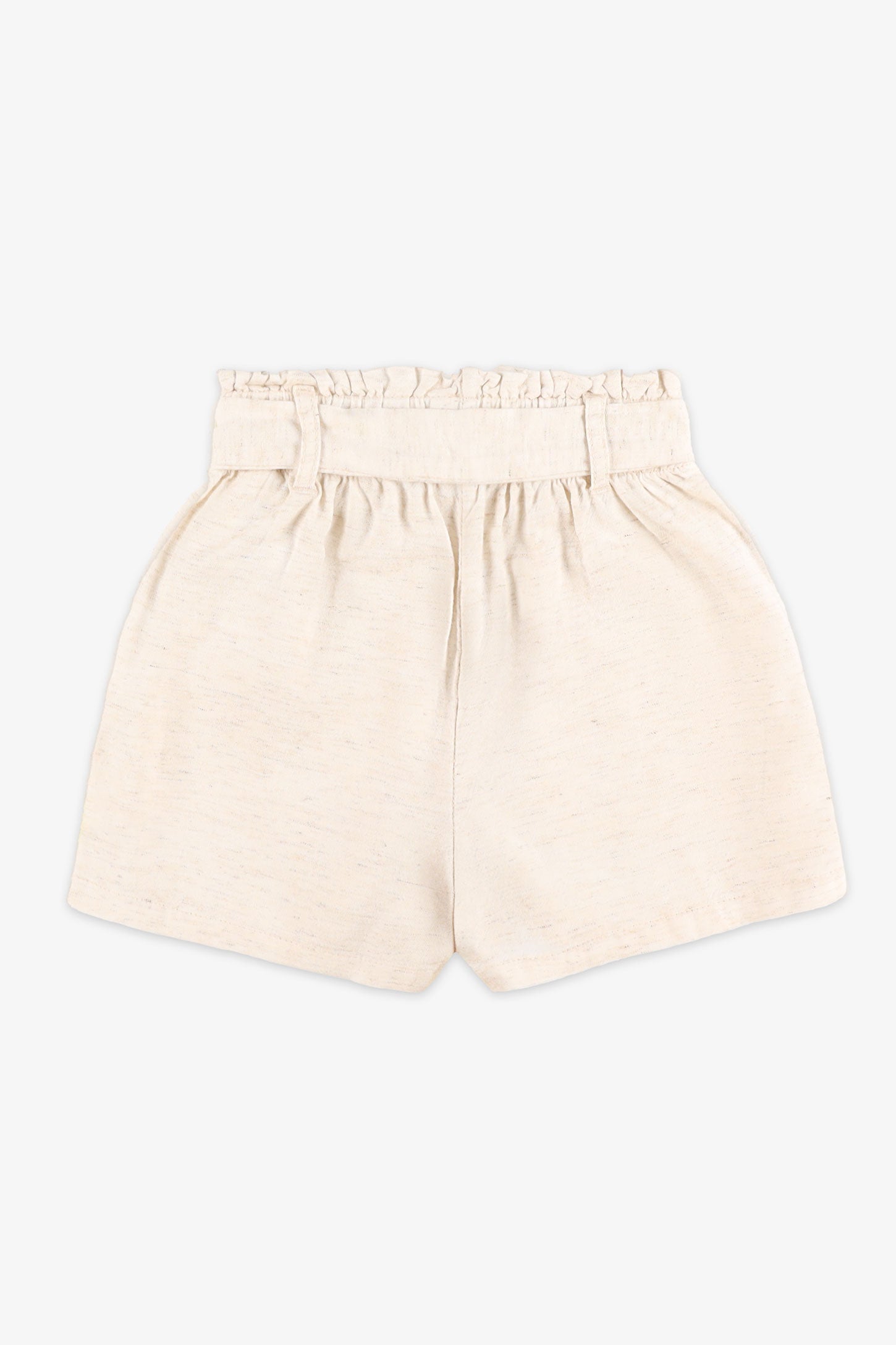 Short ''paperbag'' lin - Enfant fille && BEIGE