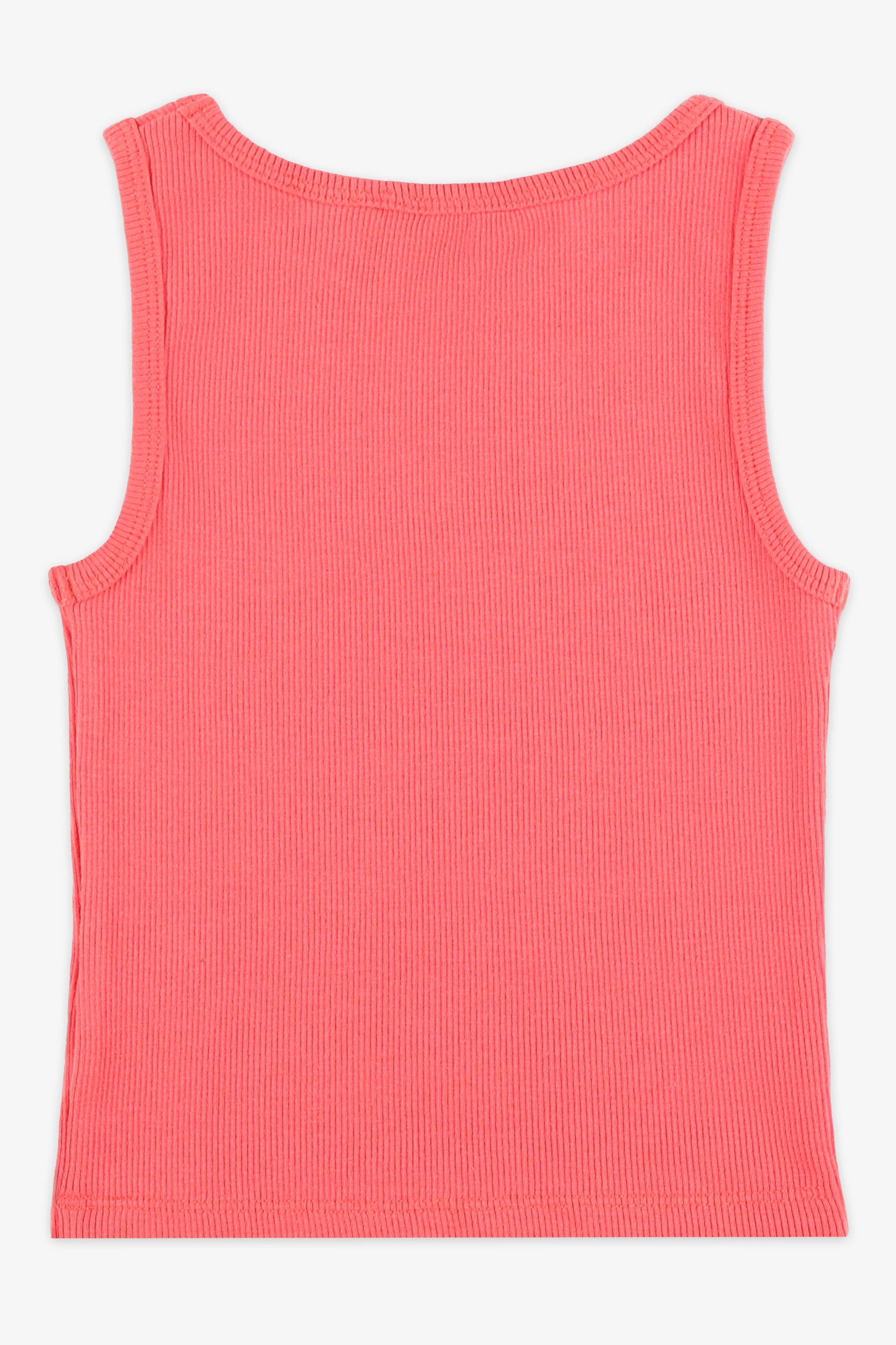 Camisole côtelée coton - Enfant fille && ROUGE