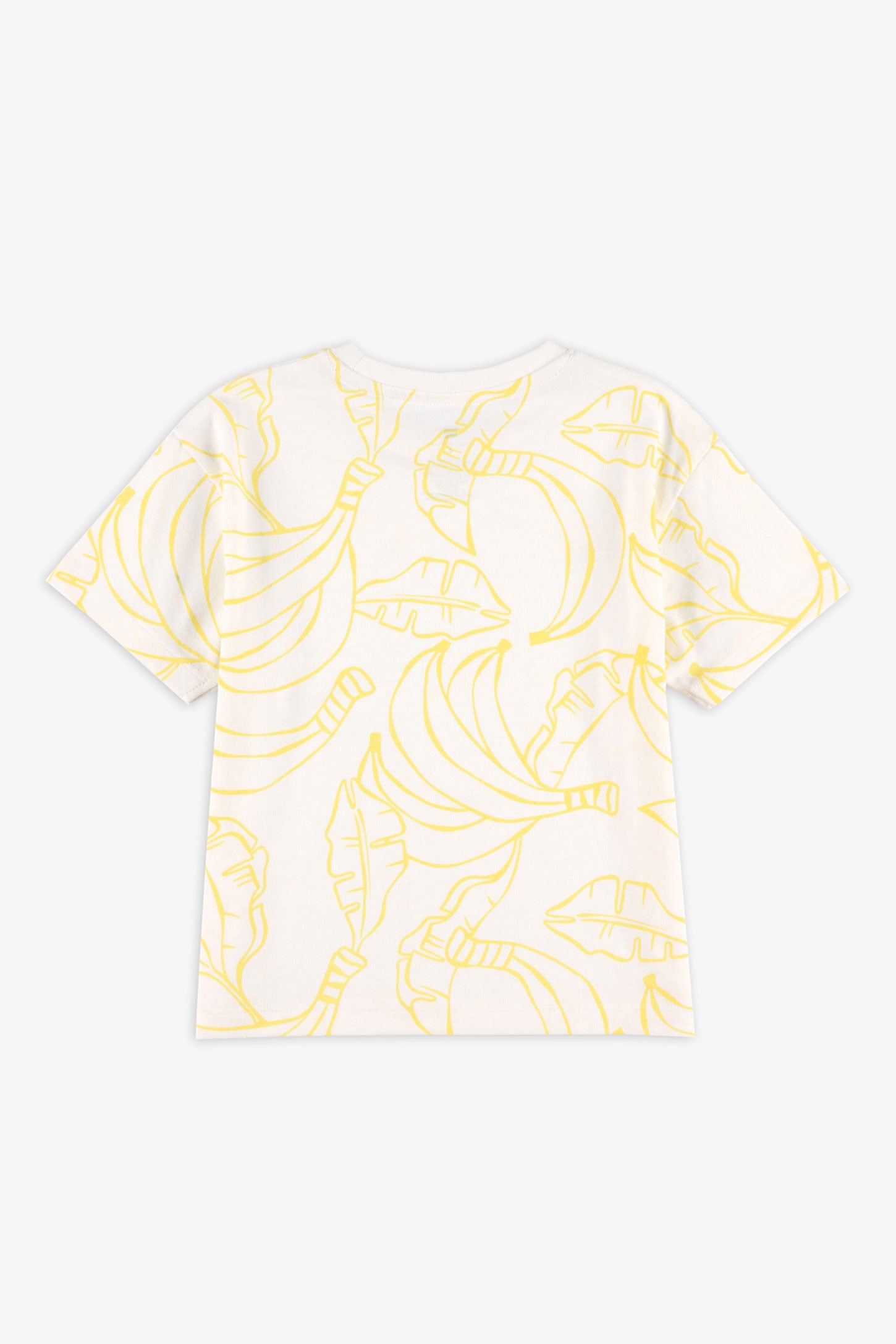 T-shirt col rond coton, 2/20$ - Enfant fille && BLANC MULTI