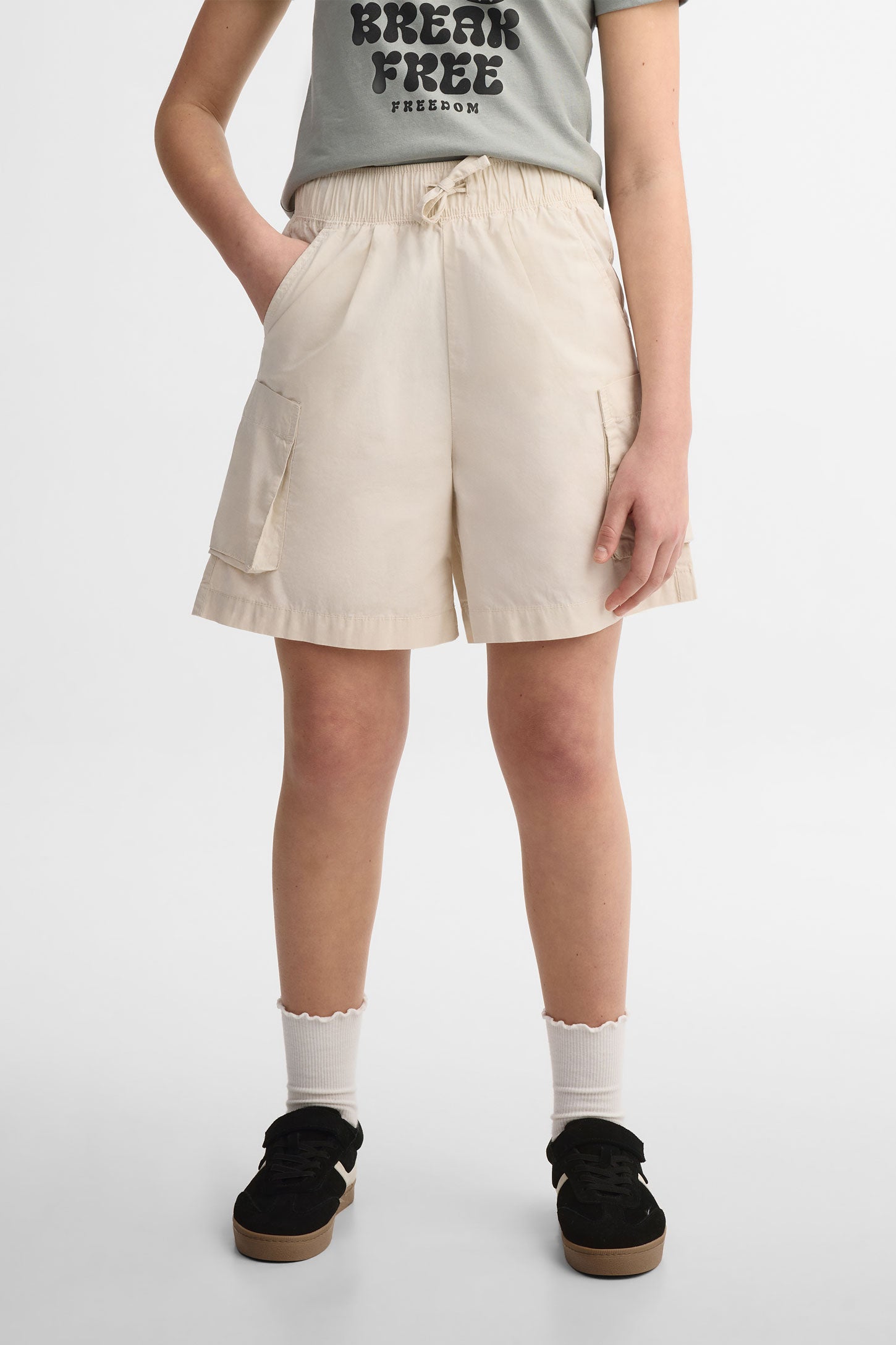 Short cargo en coton - Ado fille && BEIGE