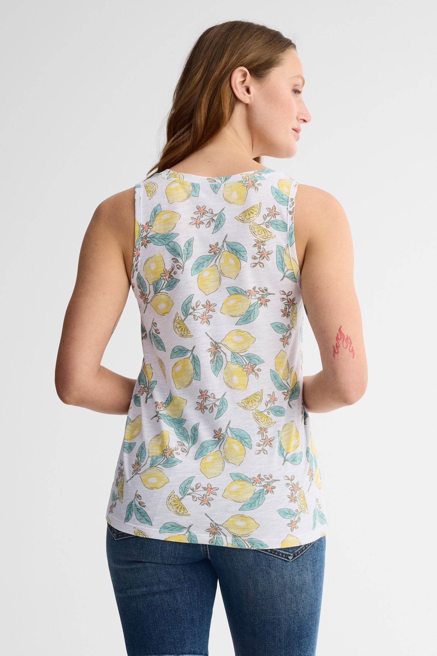 Camisole col dégagé coton, 2/30$ - Femme && BLANC MULTI