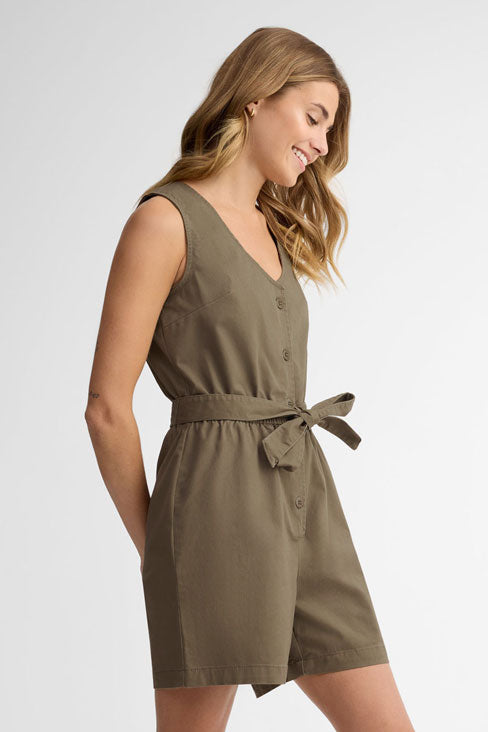 Combi-short coton - Femme && KAKI