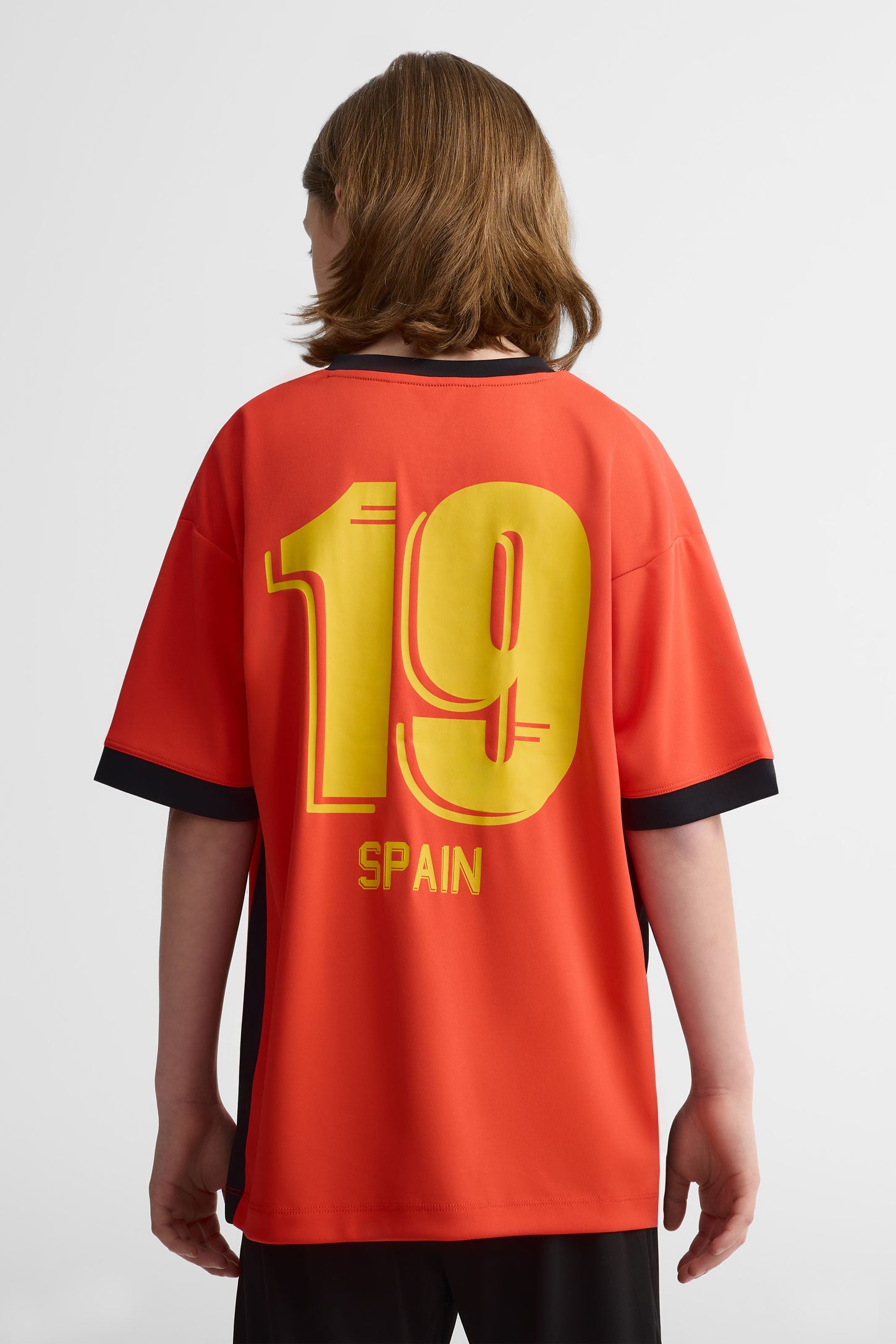 T-shirt col surdimensionné - Ado garçon && ROUGE