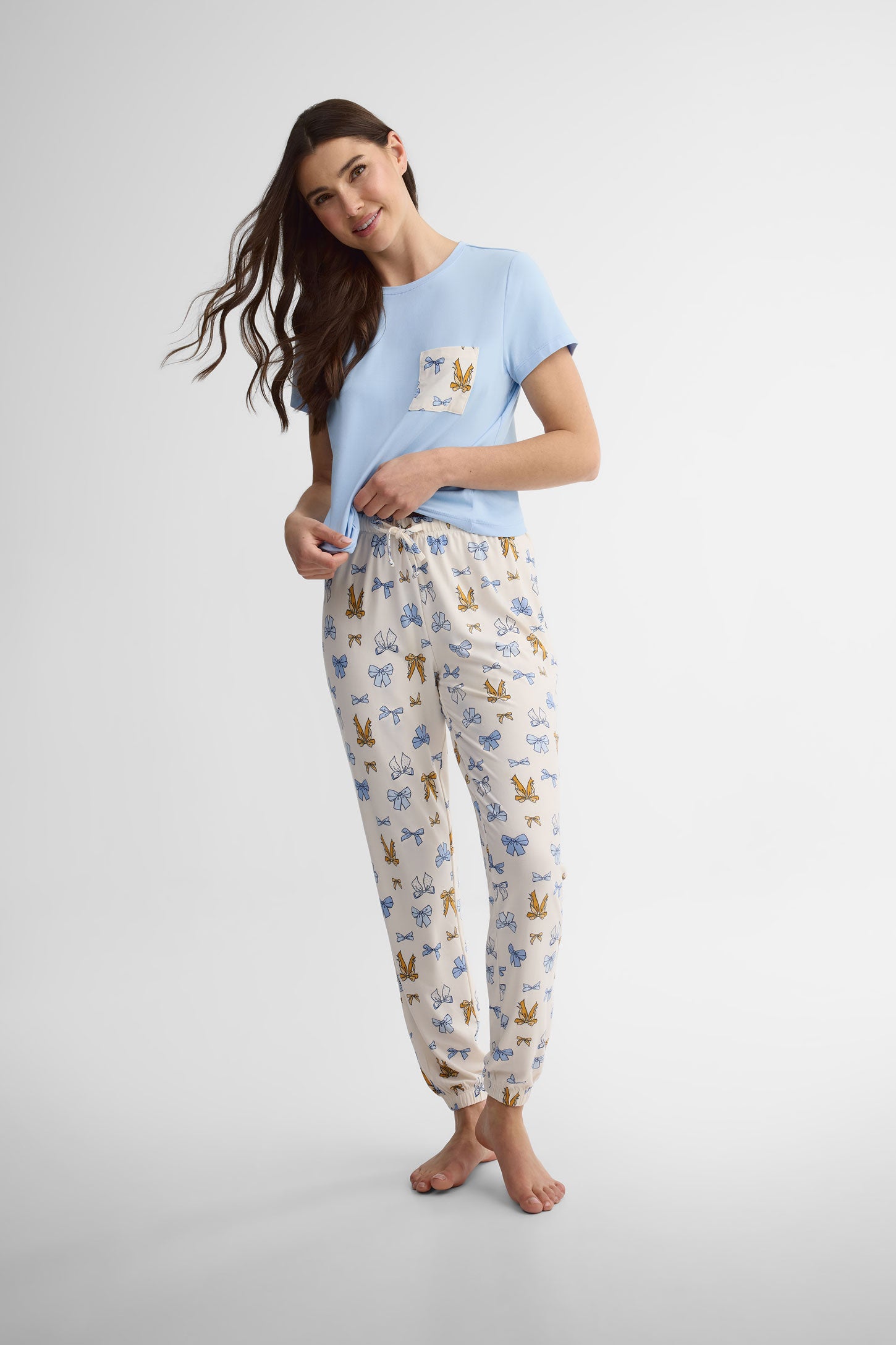 Pyjama 3-pièces - Femme && BLEU PALE
