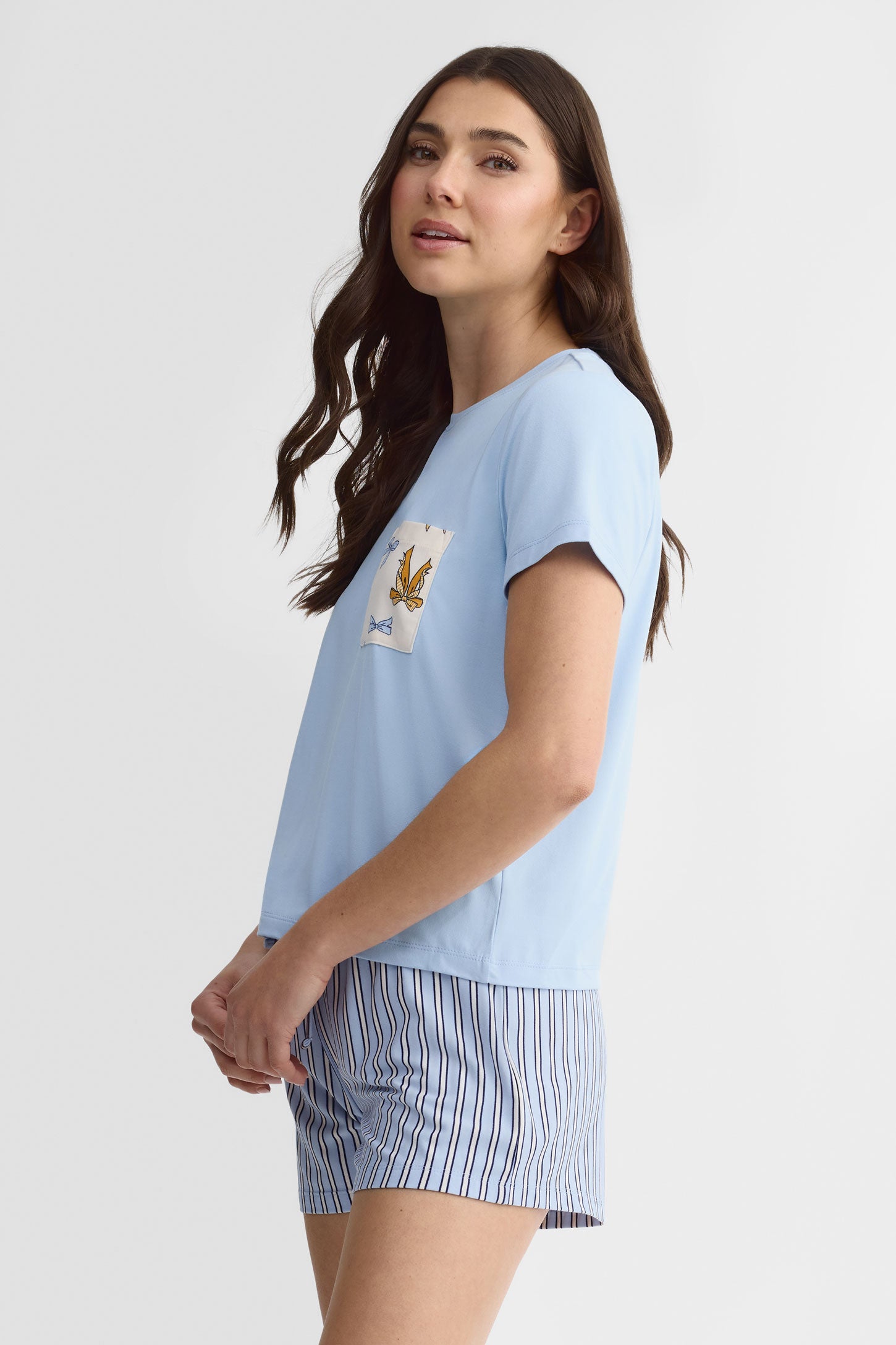 Pyjama 3-pièces - Femme && BLEU PALE