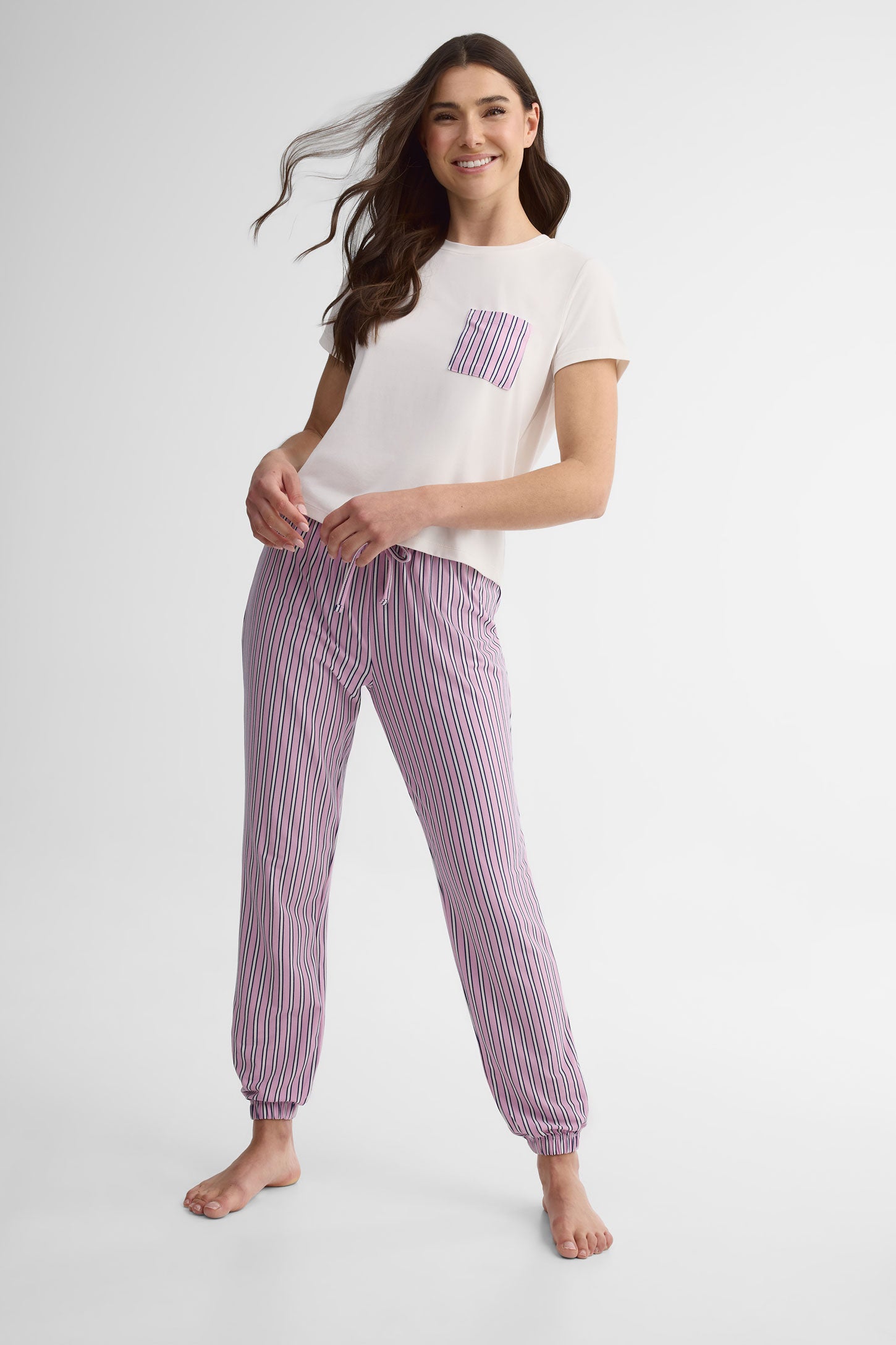 Pyjama 3-pièces - Femme && BLANC CASSÉ