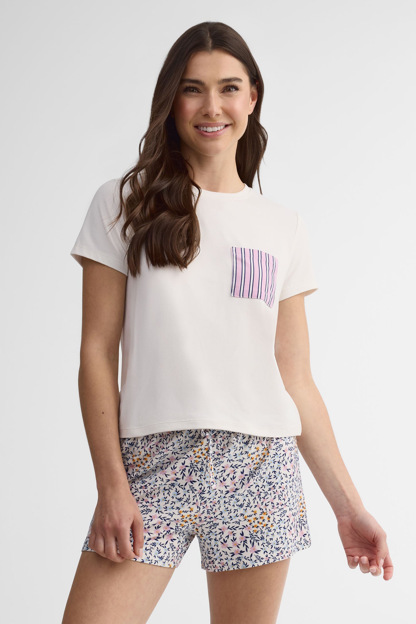 Pyjama 3-pièces - Femme && BLANC CASSÉ