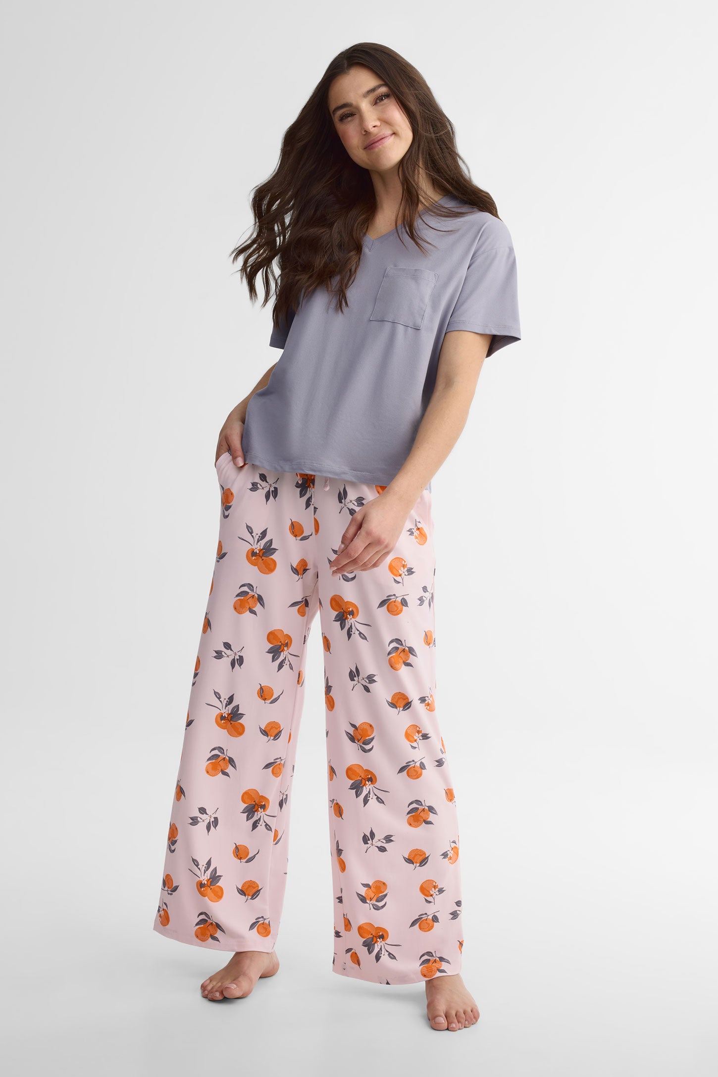 T-shirt pyjama moss - Femme && GRIS