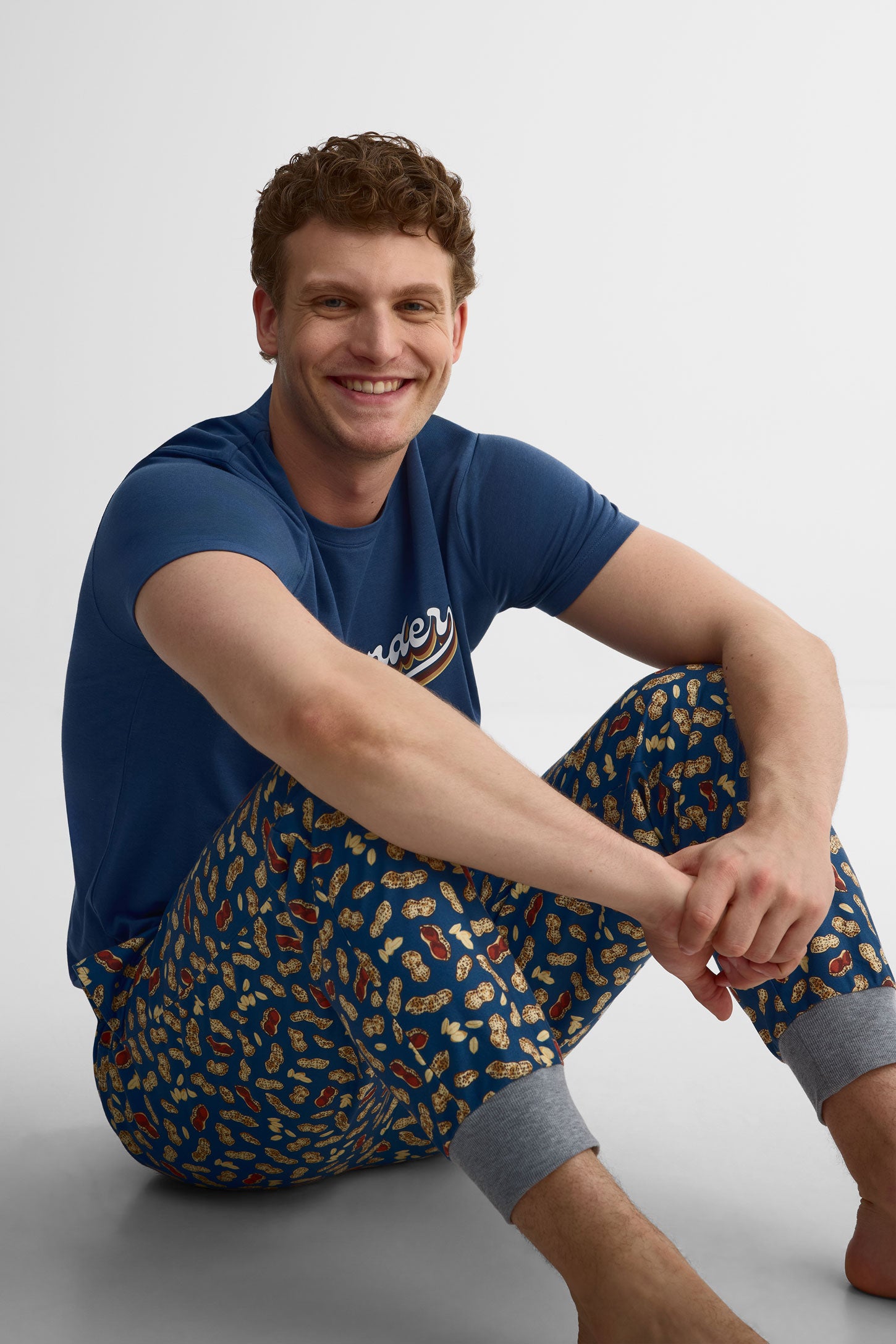 Pantalon jogger pyjama, 2/40$ - Homme && BLEU MULTI