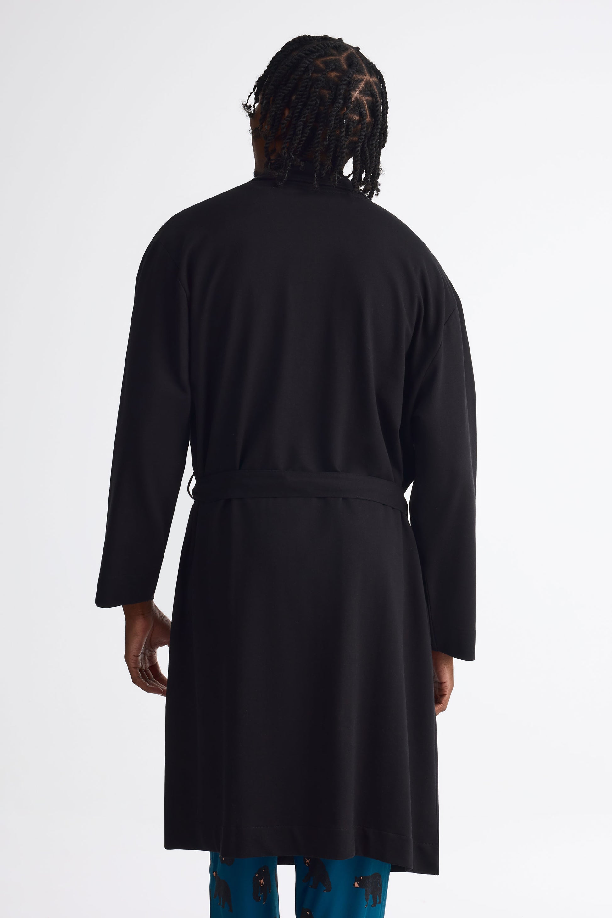 Robe de chambre à capuchon - Homme && NOIR