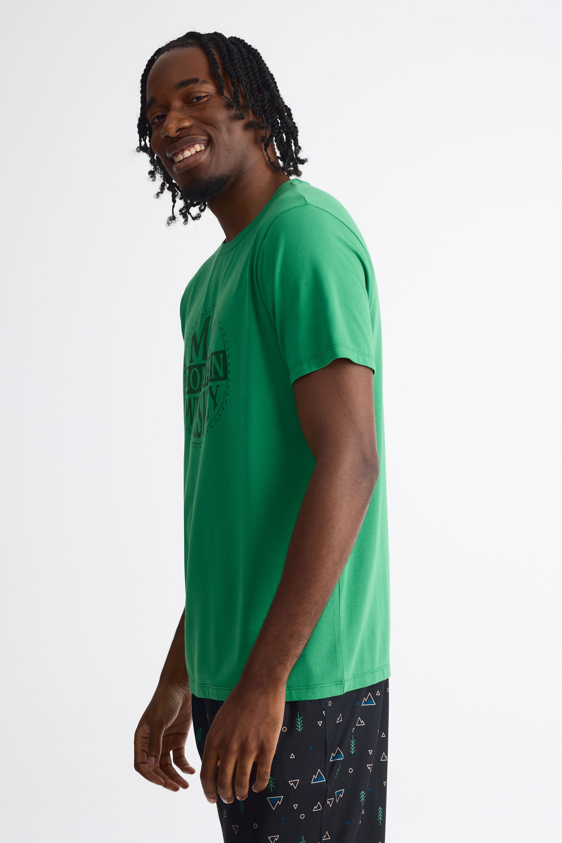 Haut pyjama graphique 2/40$ – Homme && VERT