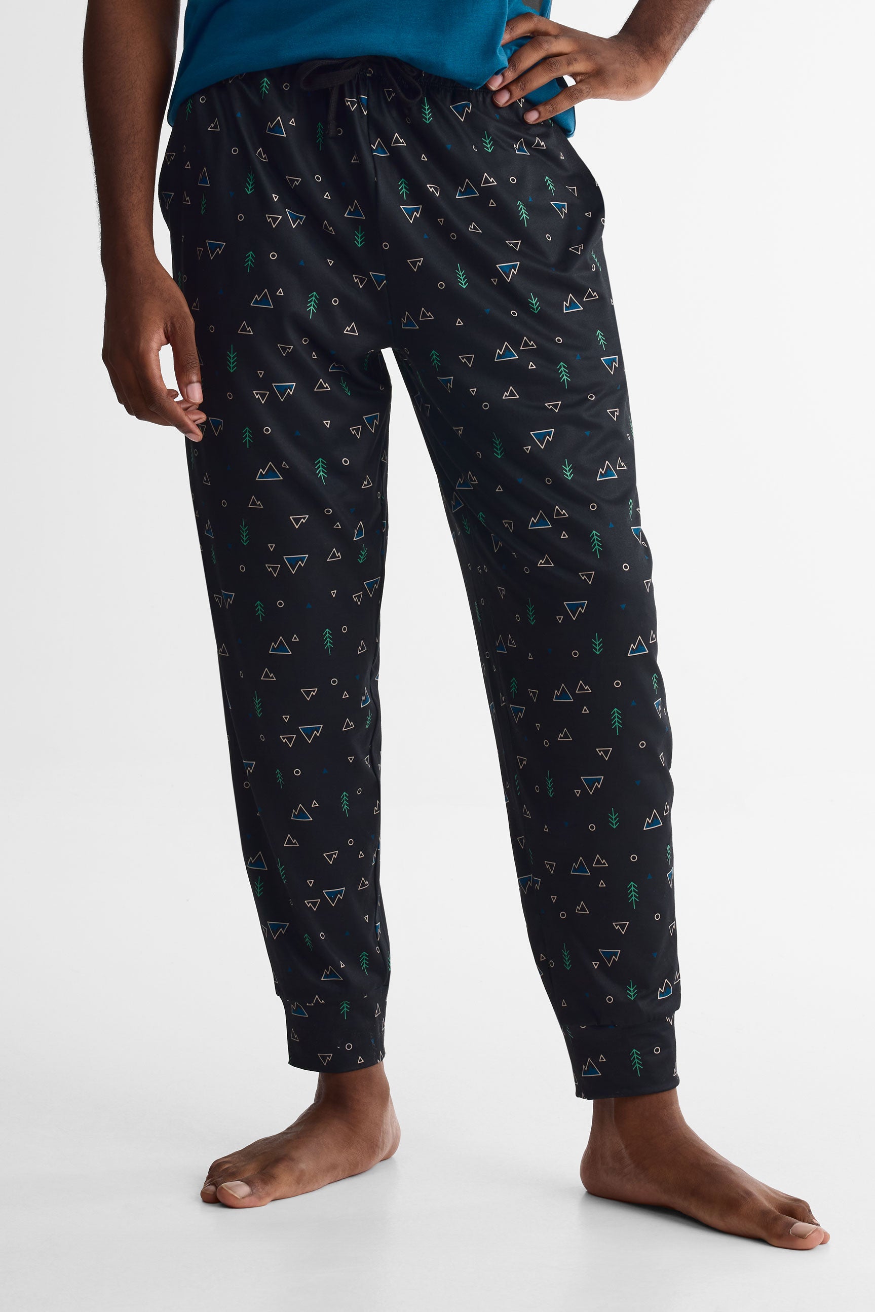 Pantalon pyjama imprimé 2/40$ && NOIR/MULTI