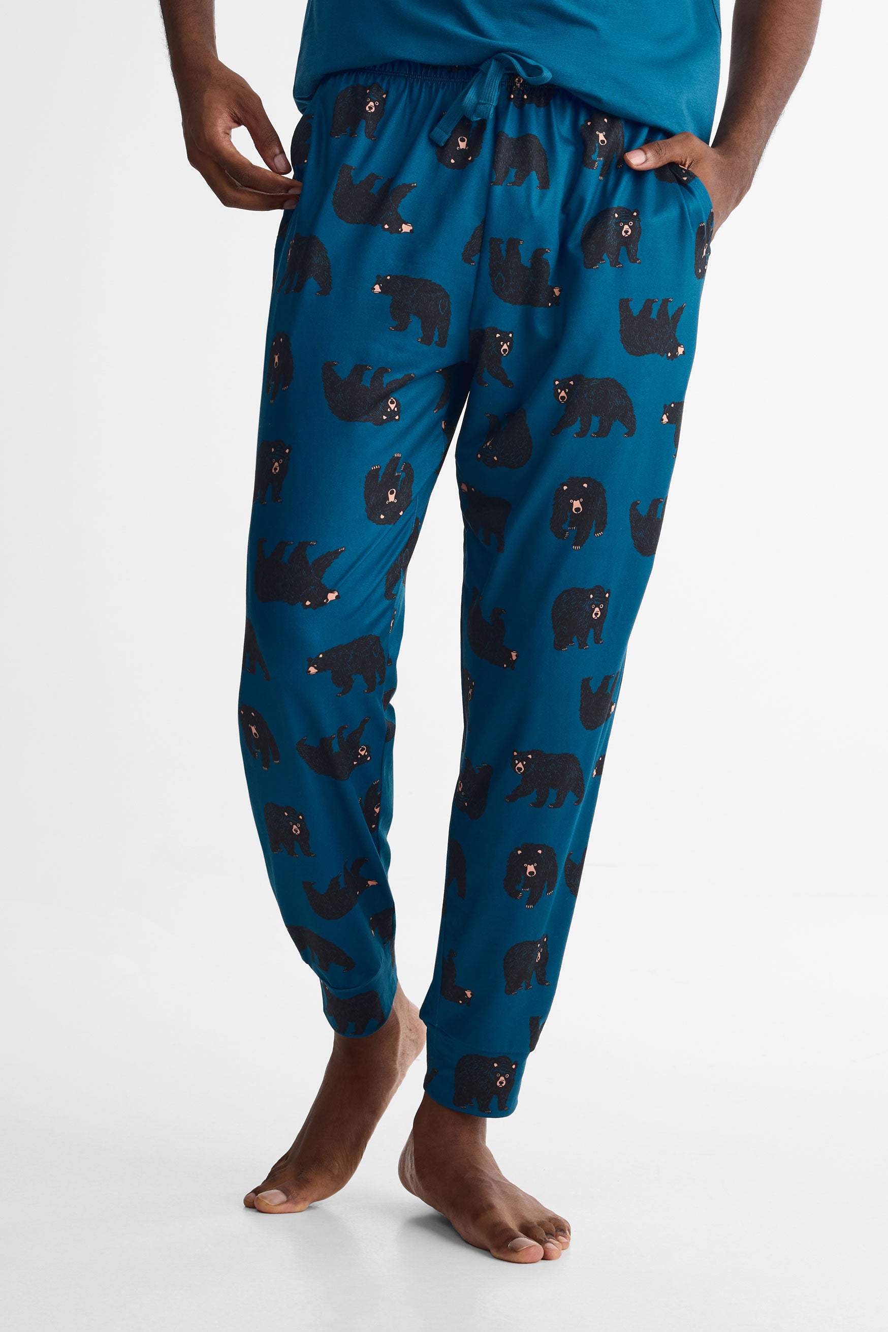 Pantalon pyjama imprimé 2/40$ && BLEU MARINE MUL
