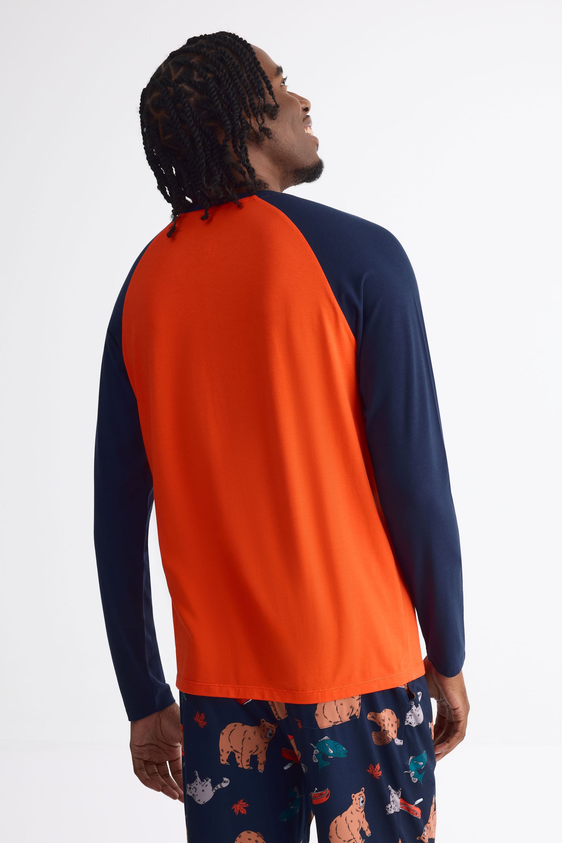 Chandail pyjama graphique 2/40$ – Homme && ORANGE