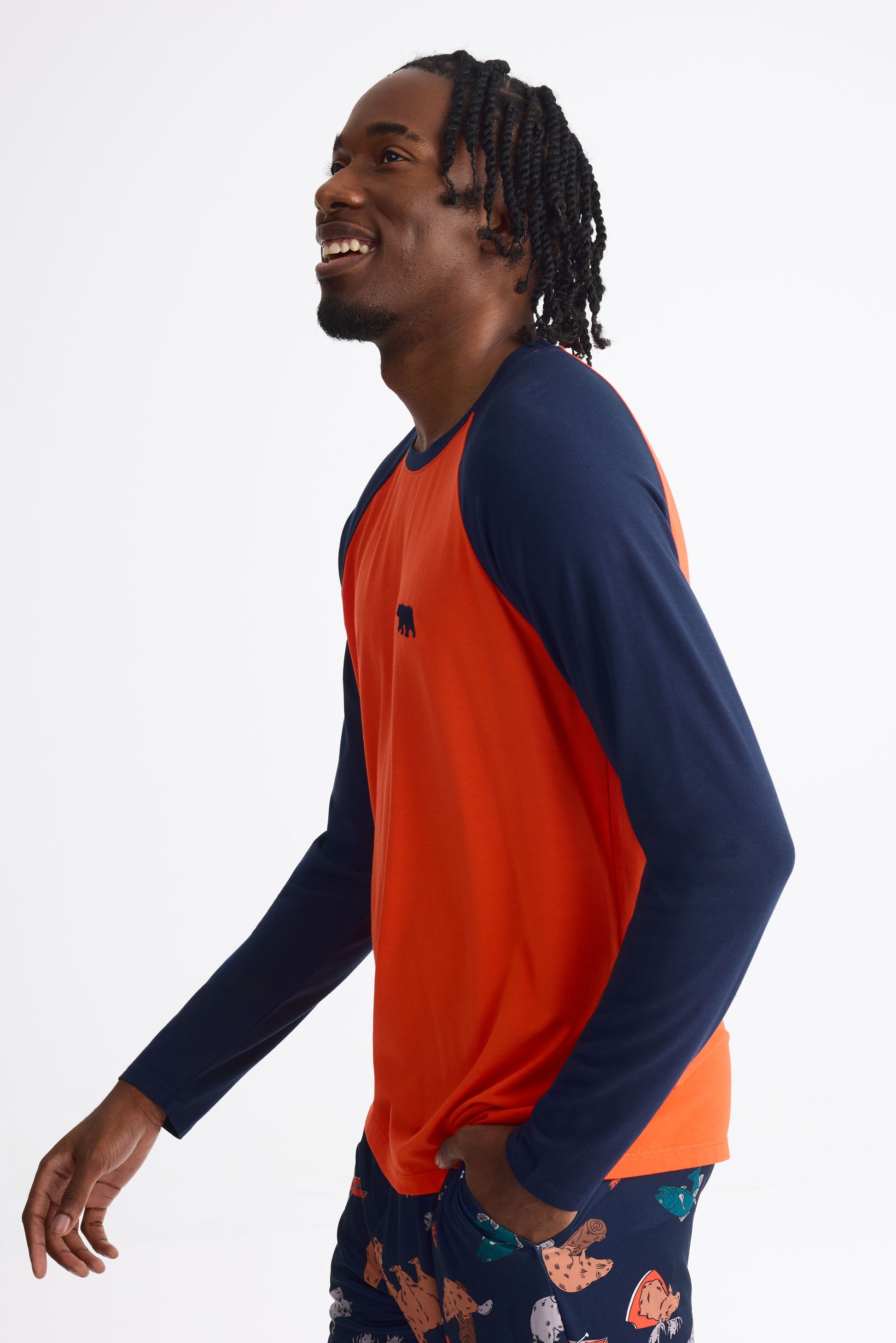 Chandail pyjama graphique 2/40$ – Homme && ORANGE