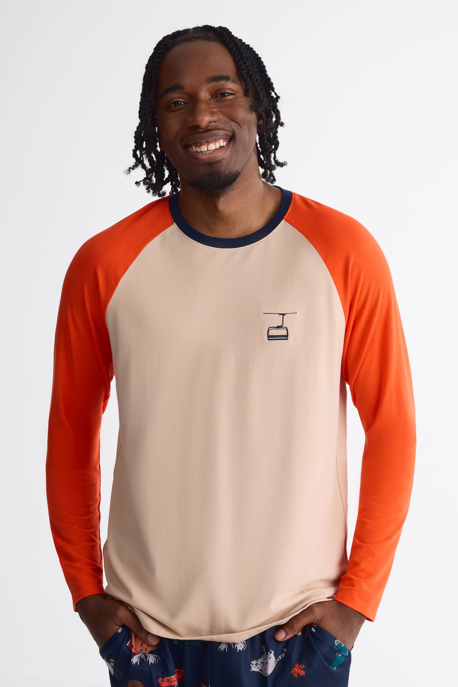 Chandail pyjama graphique 2/40$ – Homme && BEIGE