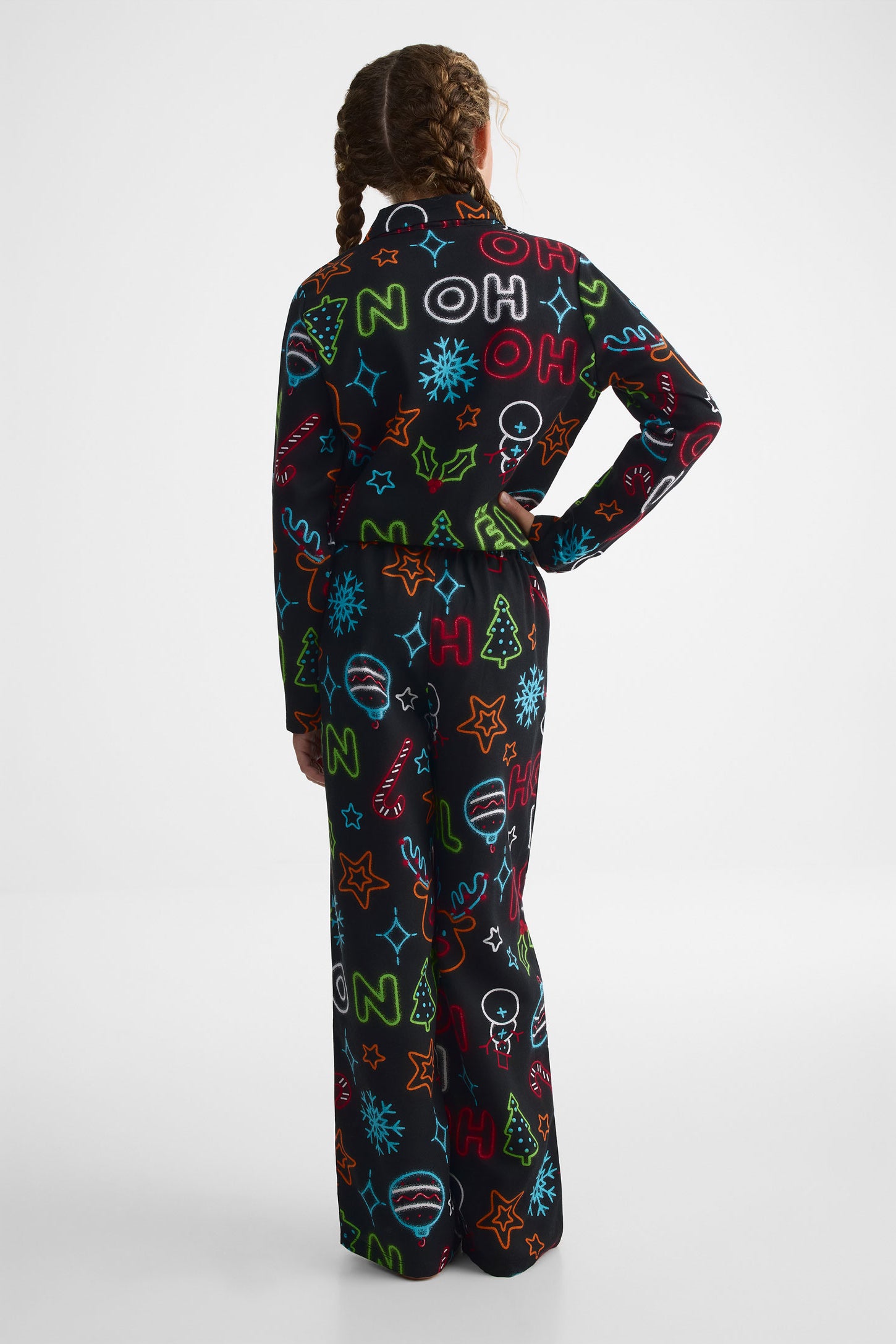 Pantalon élastique à la taille - Ado fille && NOIR/MULTI