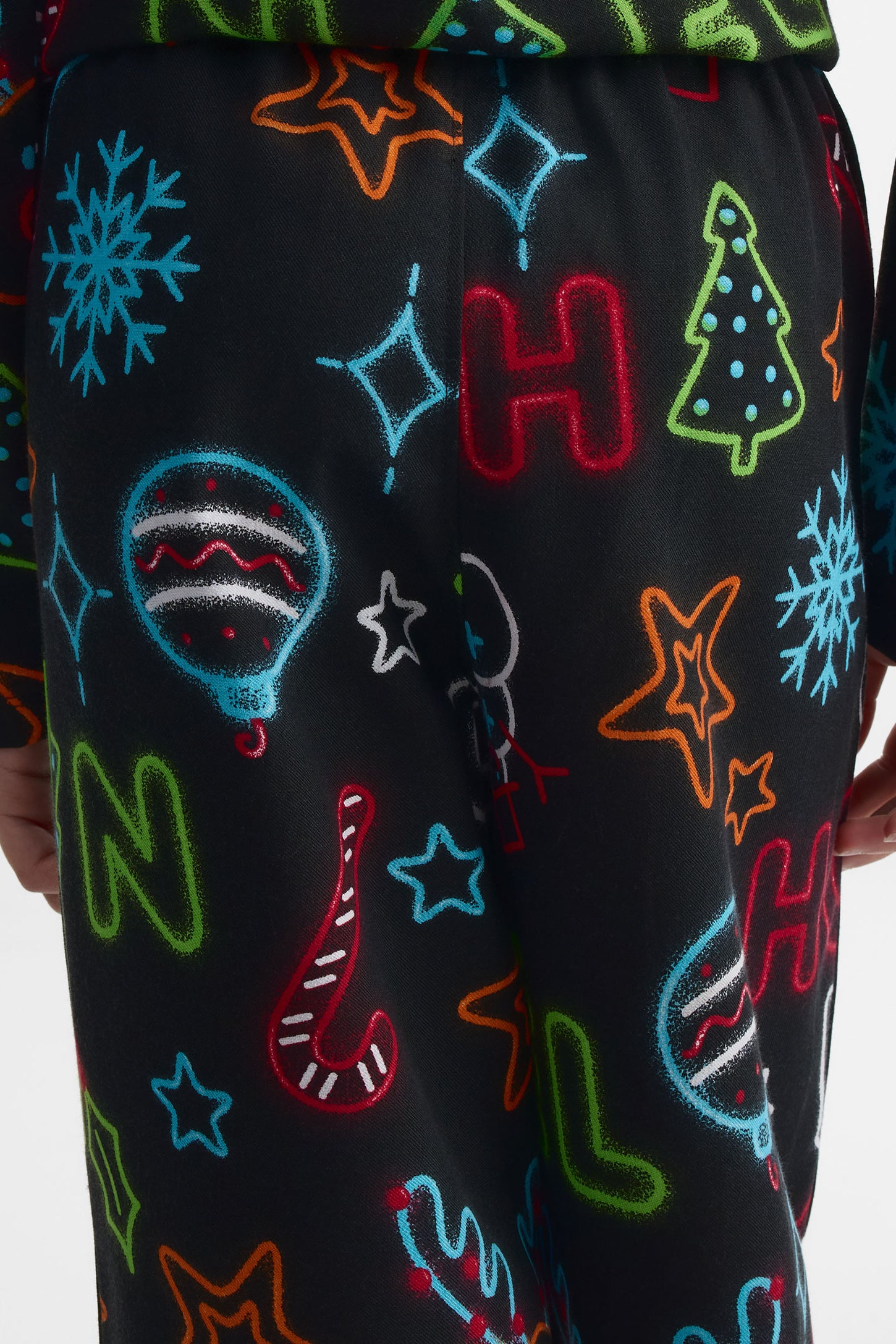 Pantalon élastique à la taille - Ado fille && NOIR/MULTI