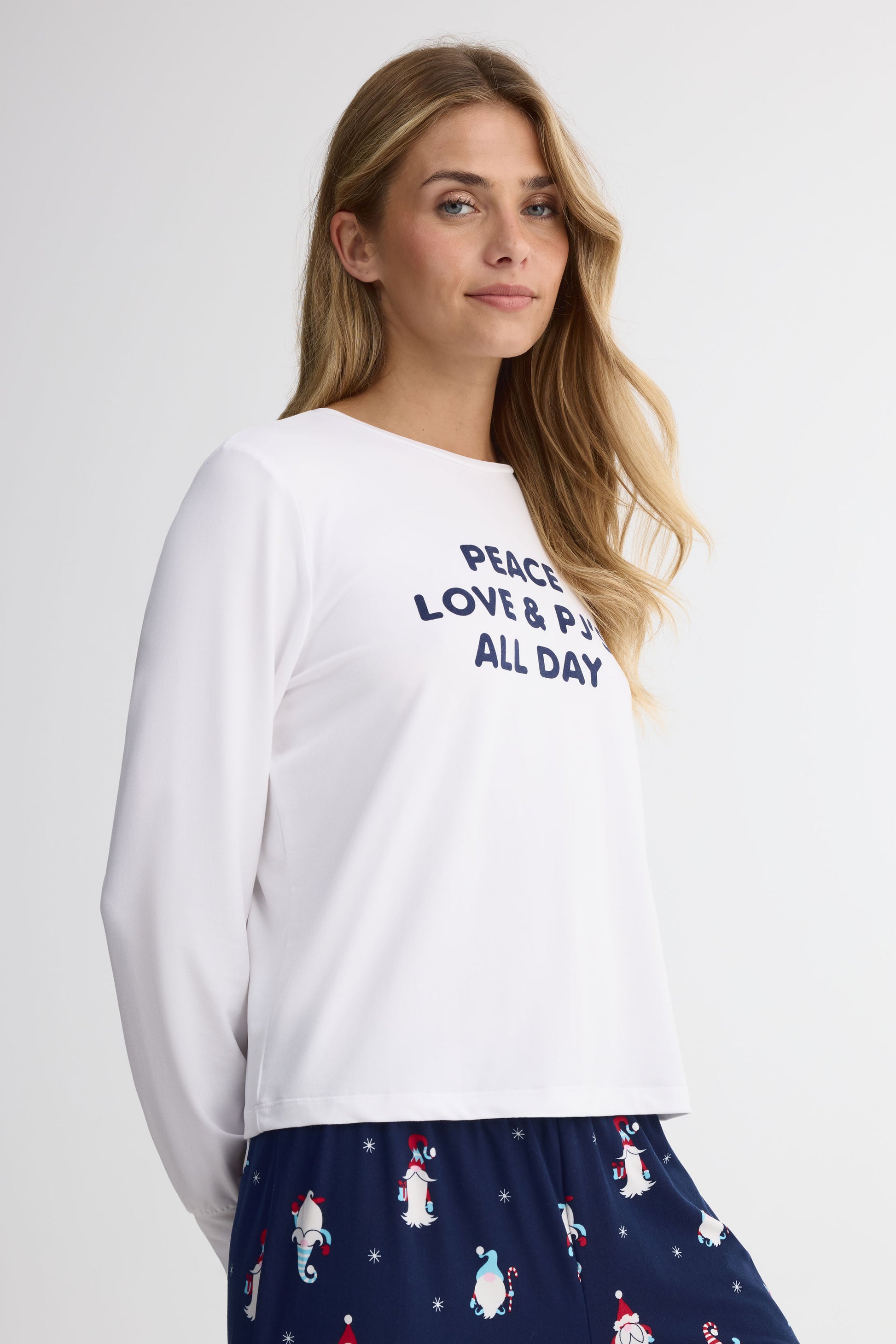 Chandail pyjama graphique – Femme && BLANC