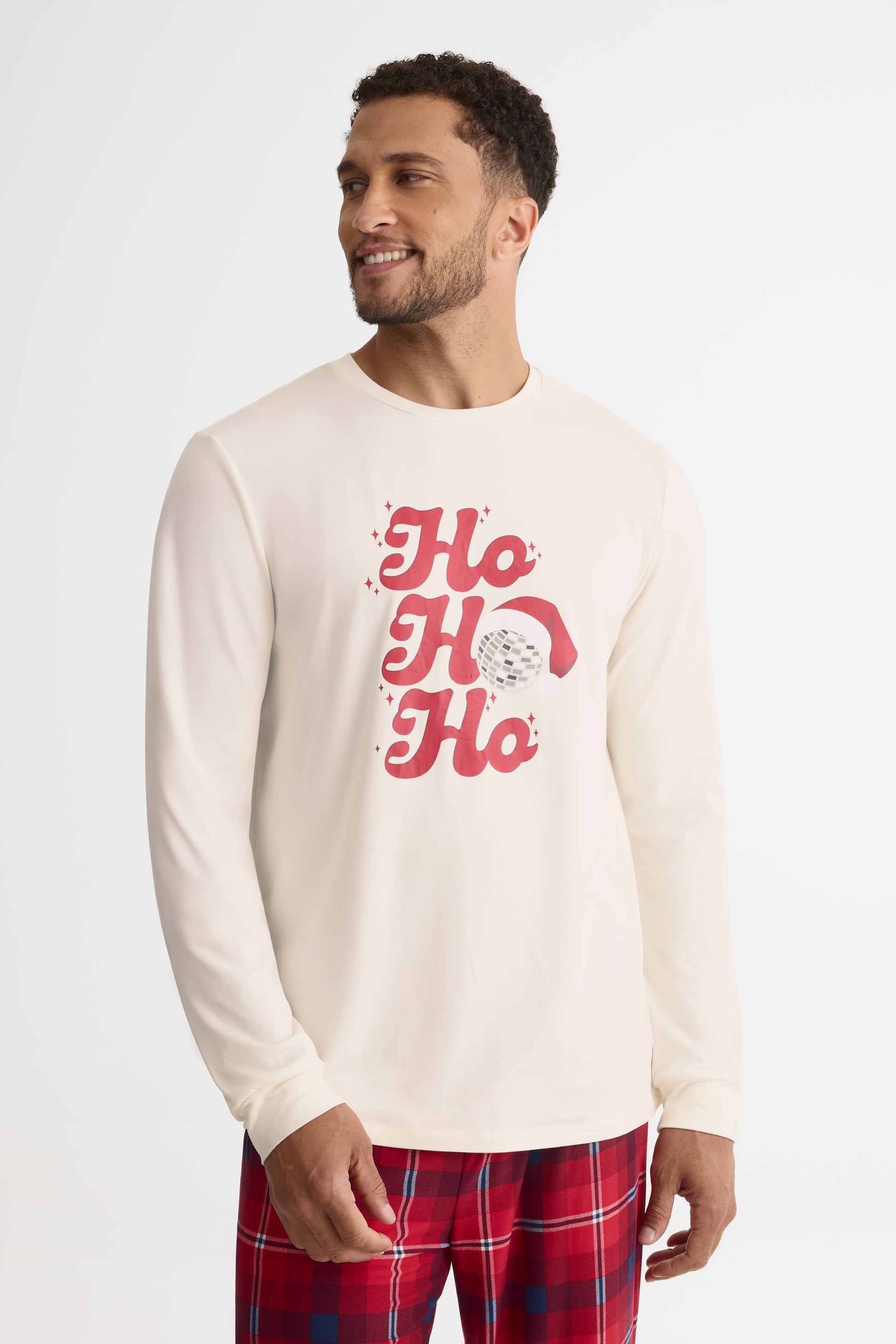 Ensemble pyjama graphique - Homme && BLANC CASSÉ