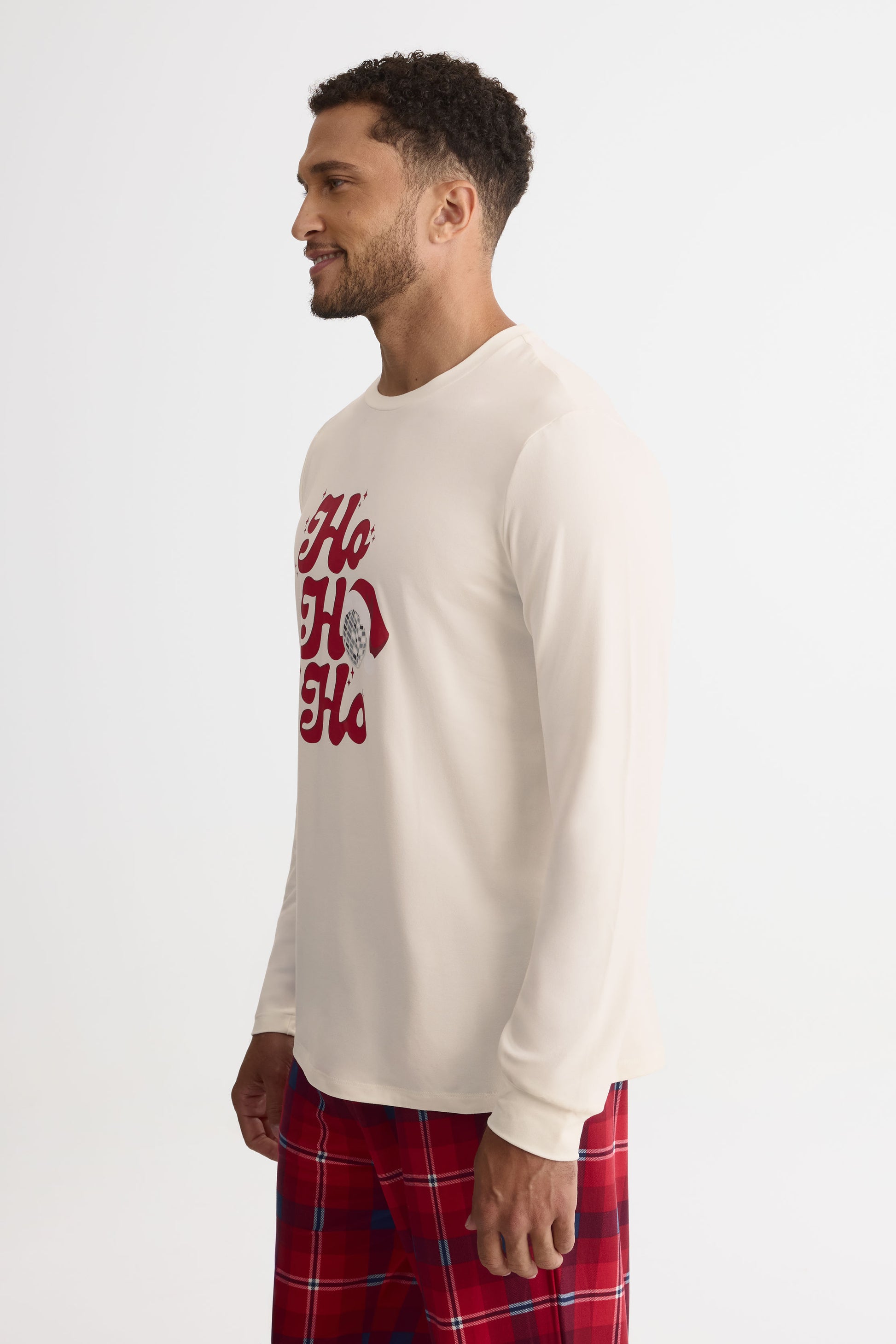 Ensemble pyjama graphique - Homme && BLANC CASSÉ