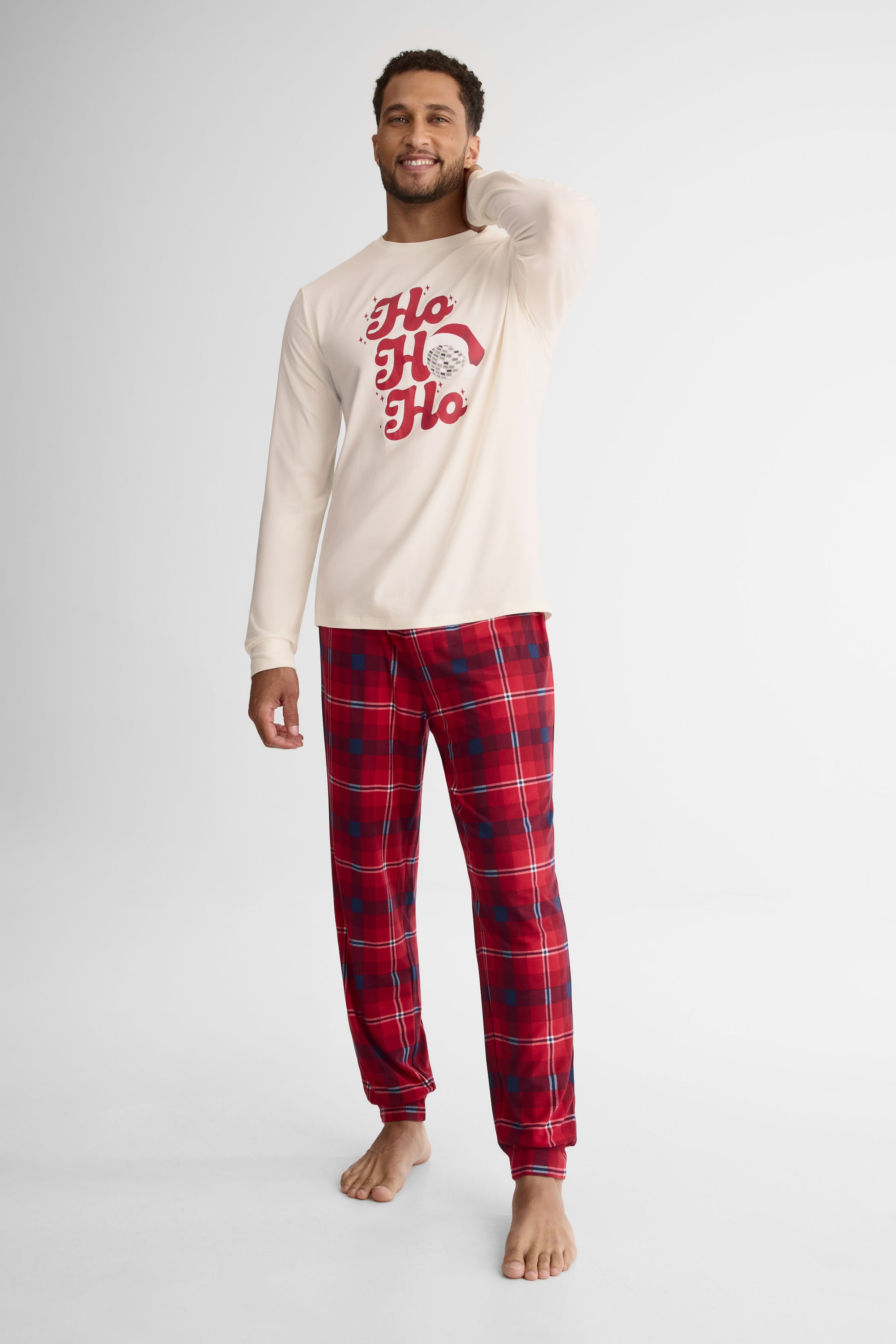Ensemble pyjama graphique - Homme && BLANC CASSÉ