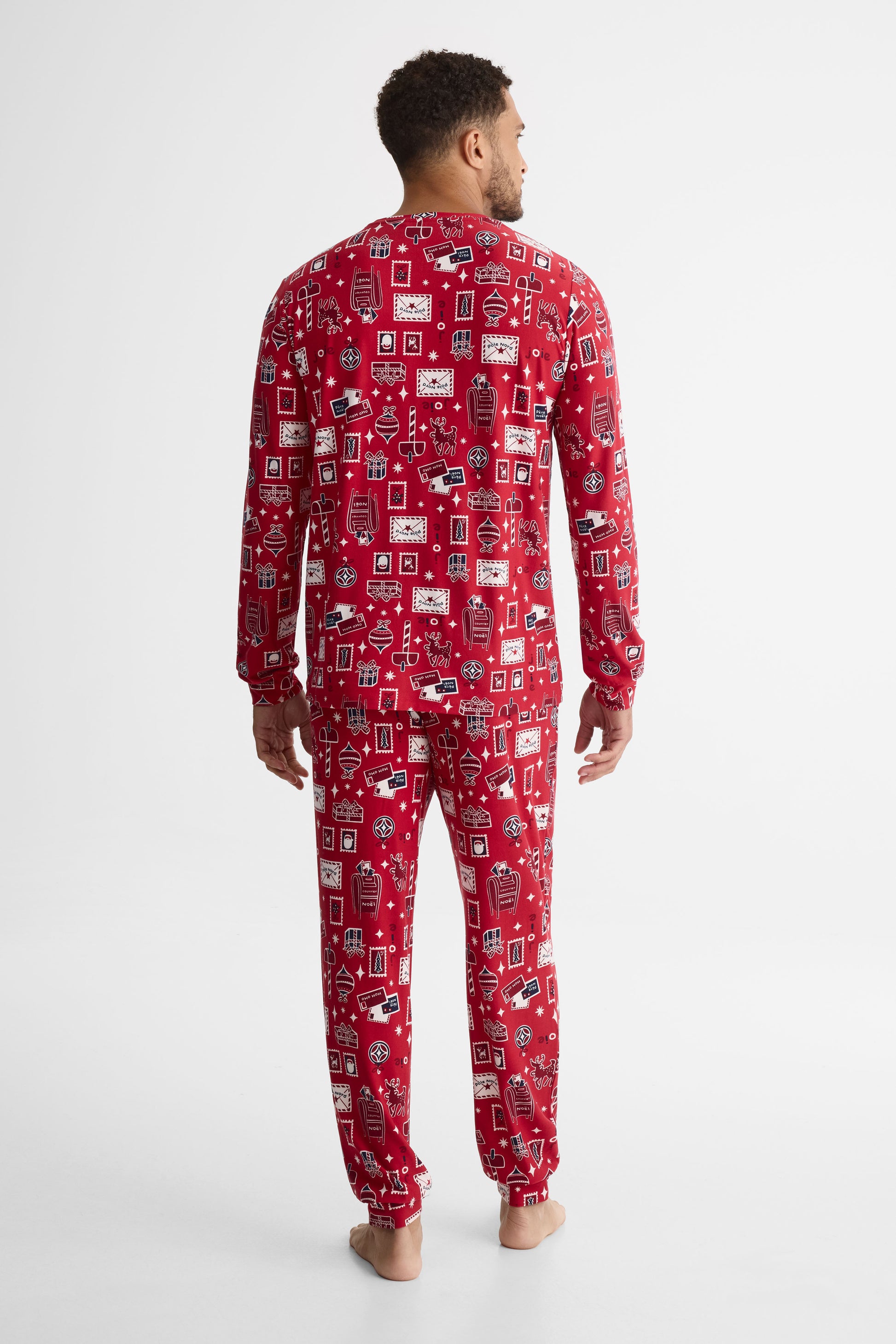 Ensemble pyjama graphique - Homme && ROUGE/MULTI