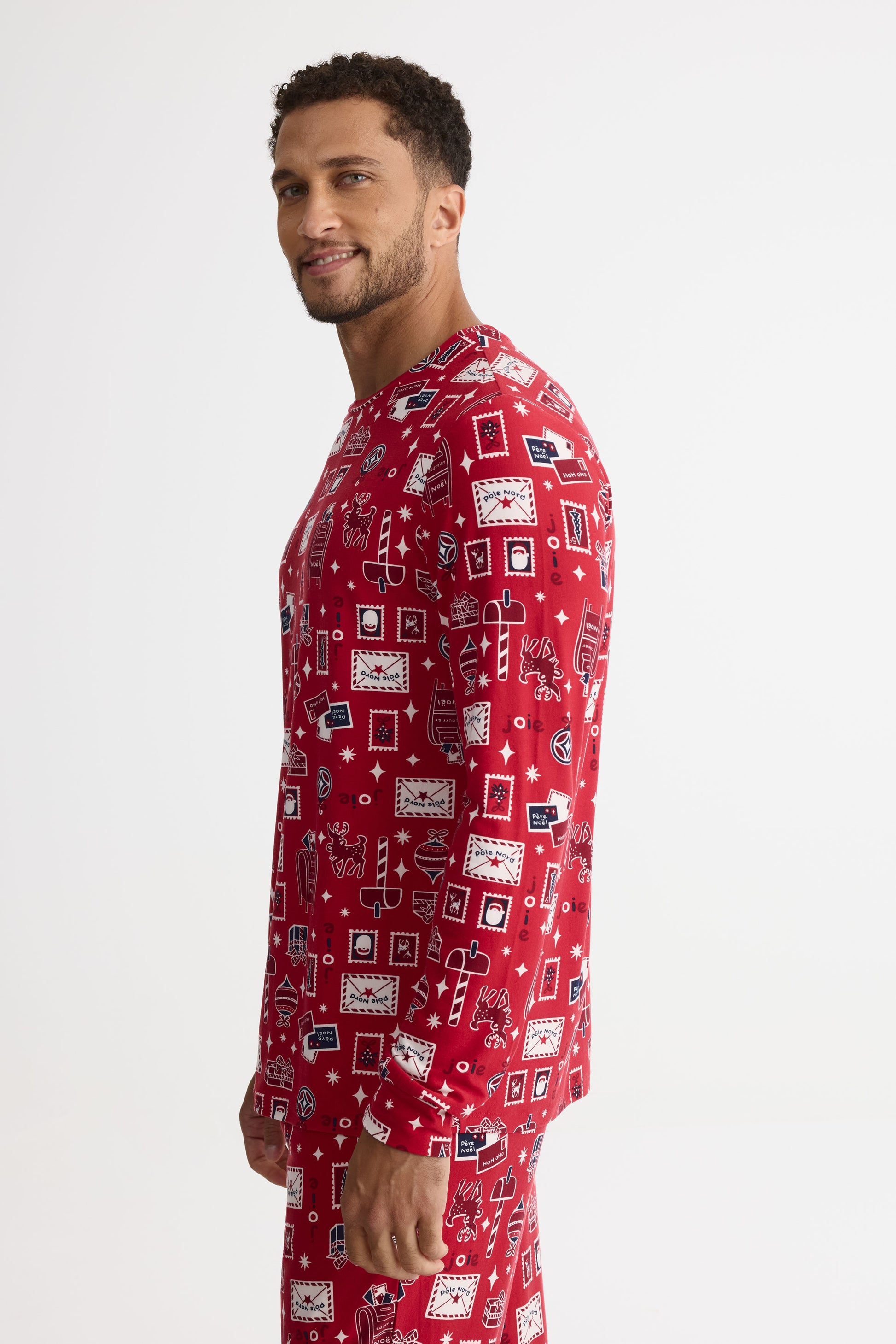 Ensemble pyjama graphique - Homme && ROUGE/MULTI