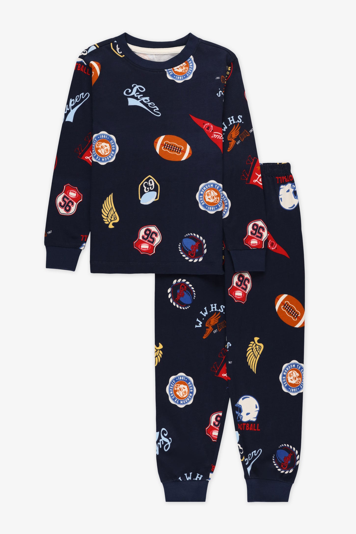 Ensemble pyjama 2 pièces 2/35$ - Enfant garçon && MARIN/MULTI